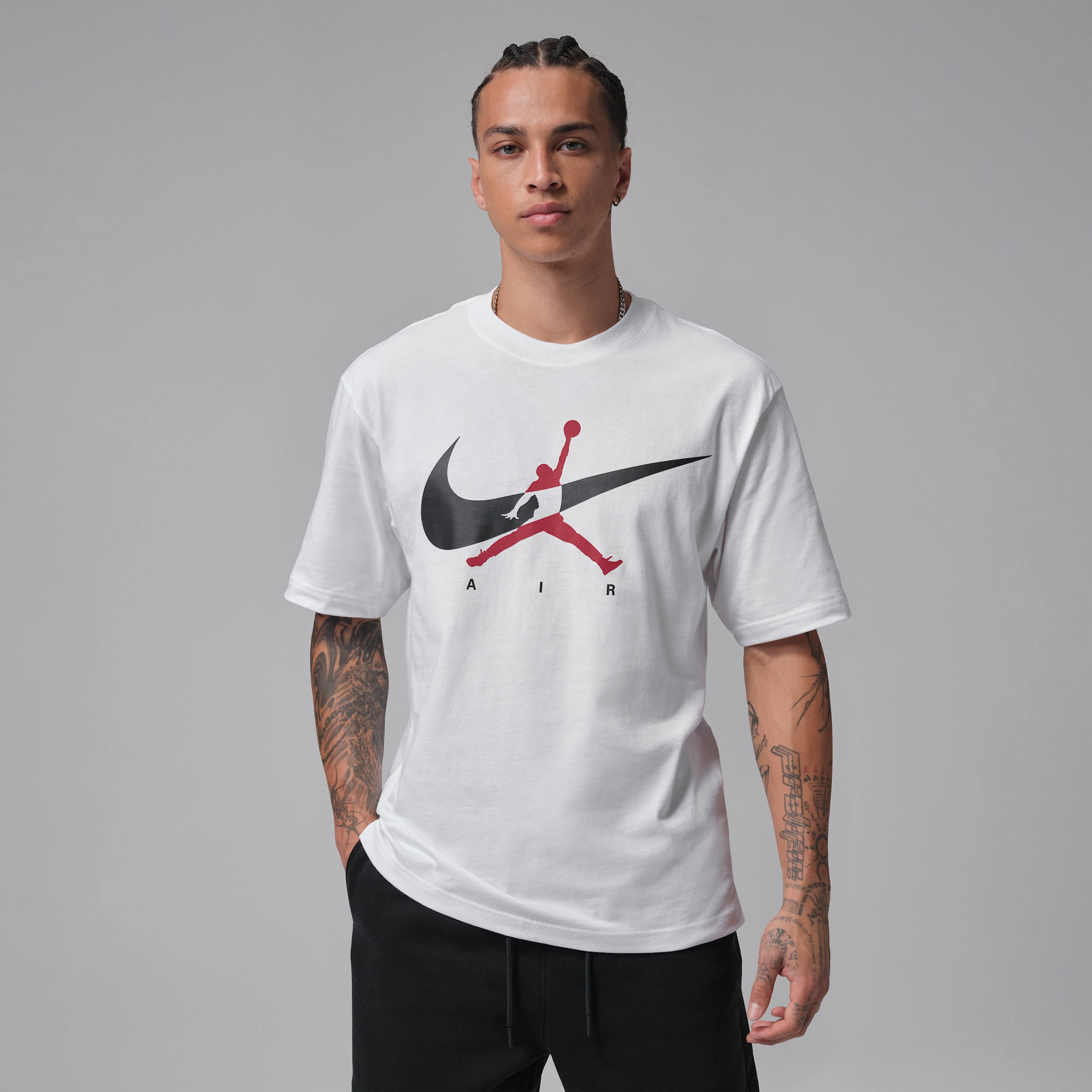 Men's Jordan Brooklyn Jumpman T-Shirt in White | IF3043-100