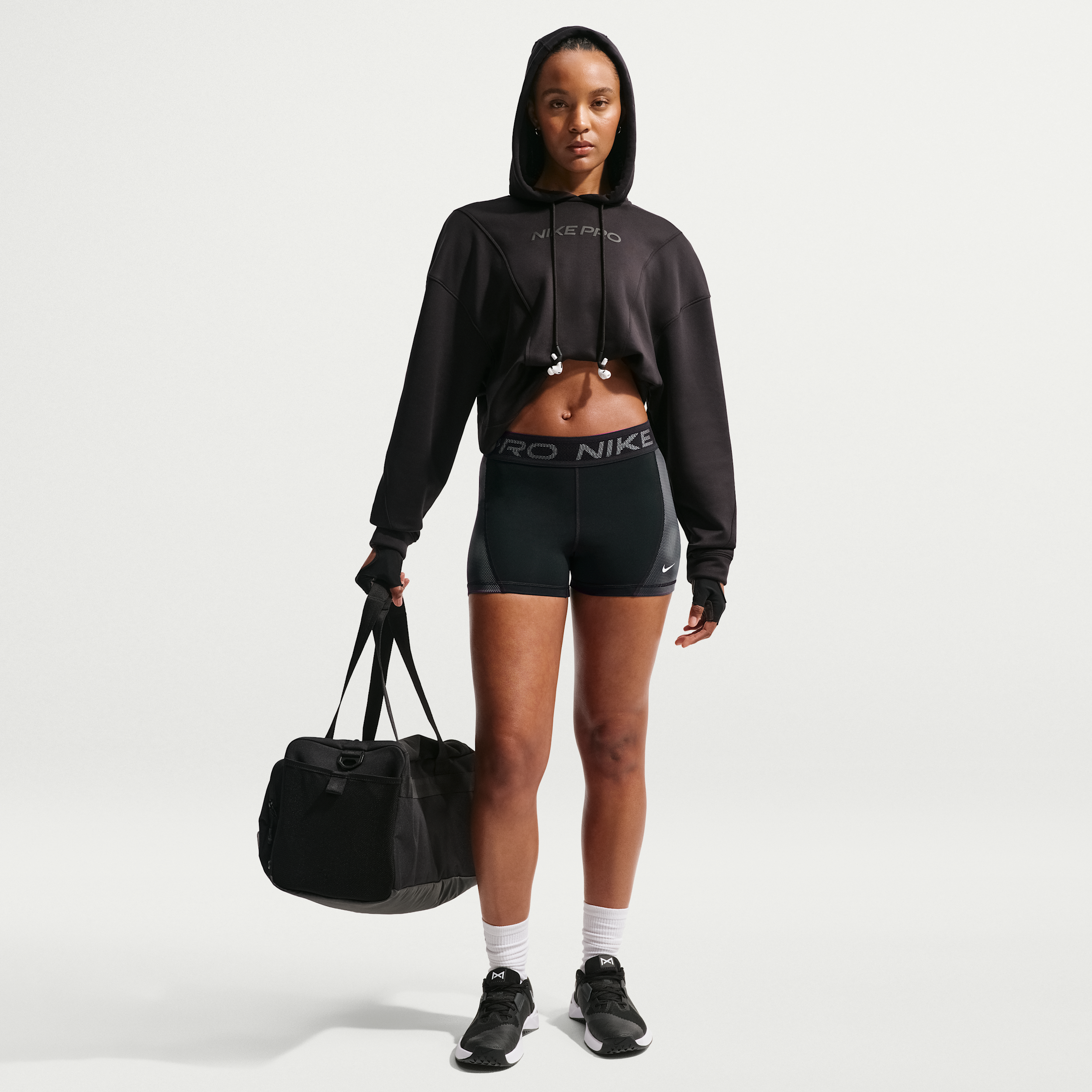Women's Nike Pro Mid-Rise 3" Shorts in Black | IB9233-010