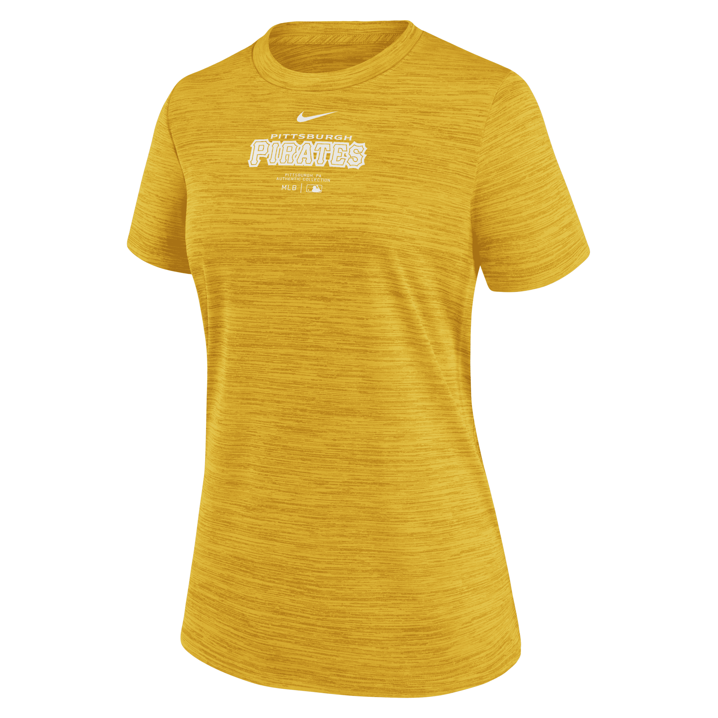 Shop Nike Pittsburgh Pirates Authentic Collection Practice Velocity  Women's Dri-fit Mlb T-shirt In Yellow