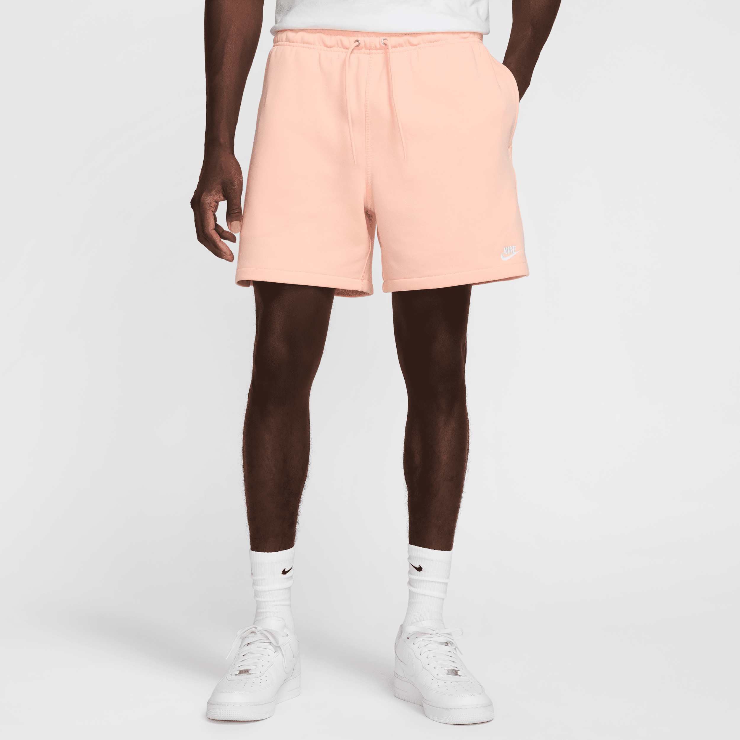 Nike Men's Club French Terry Flow Shorts In Pink