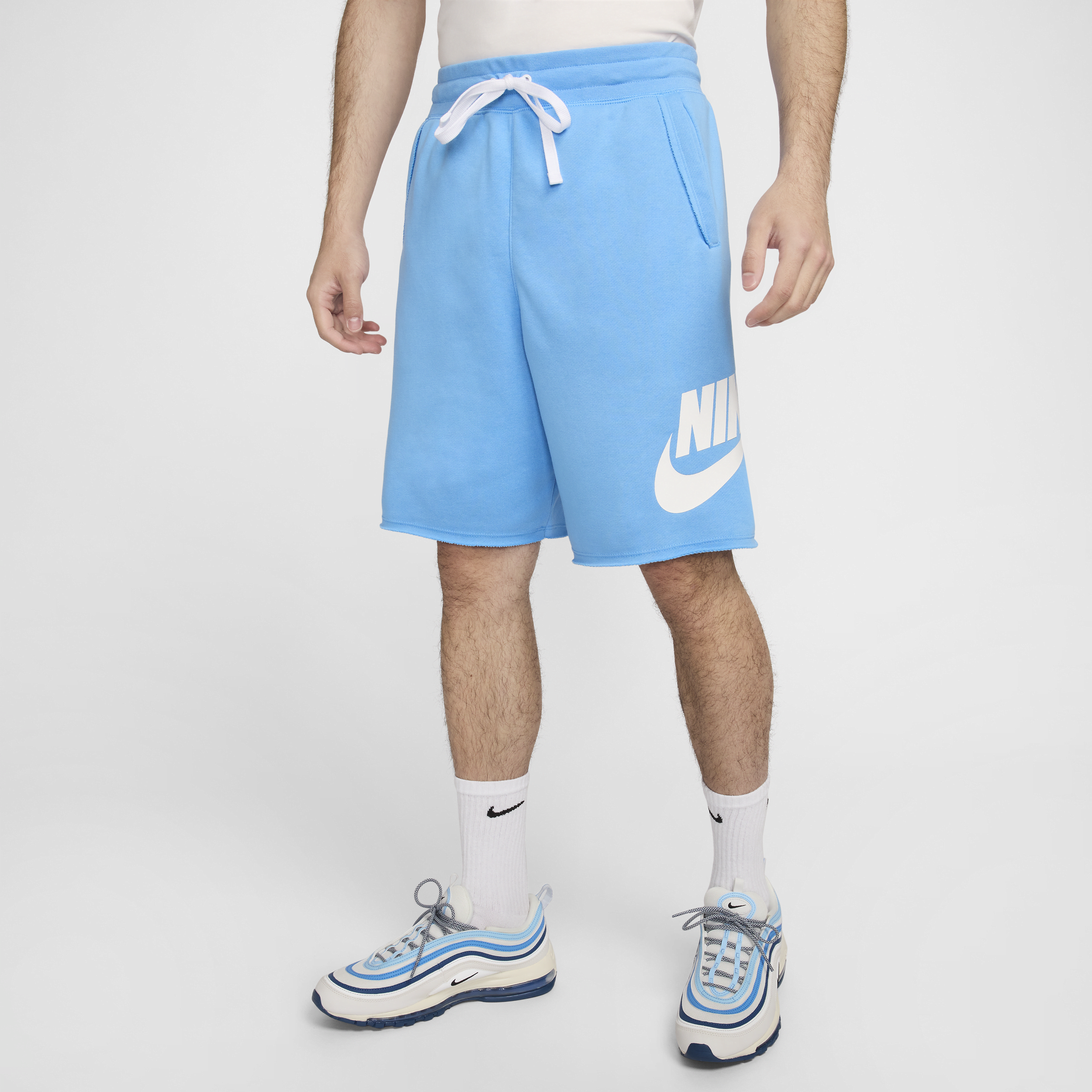 Nike Men's Club Alumni French Terry Shorts In Blue
