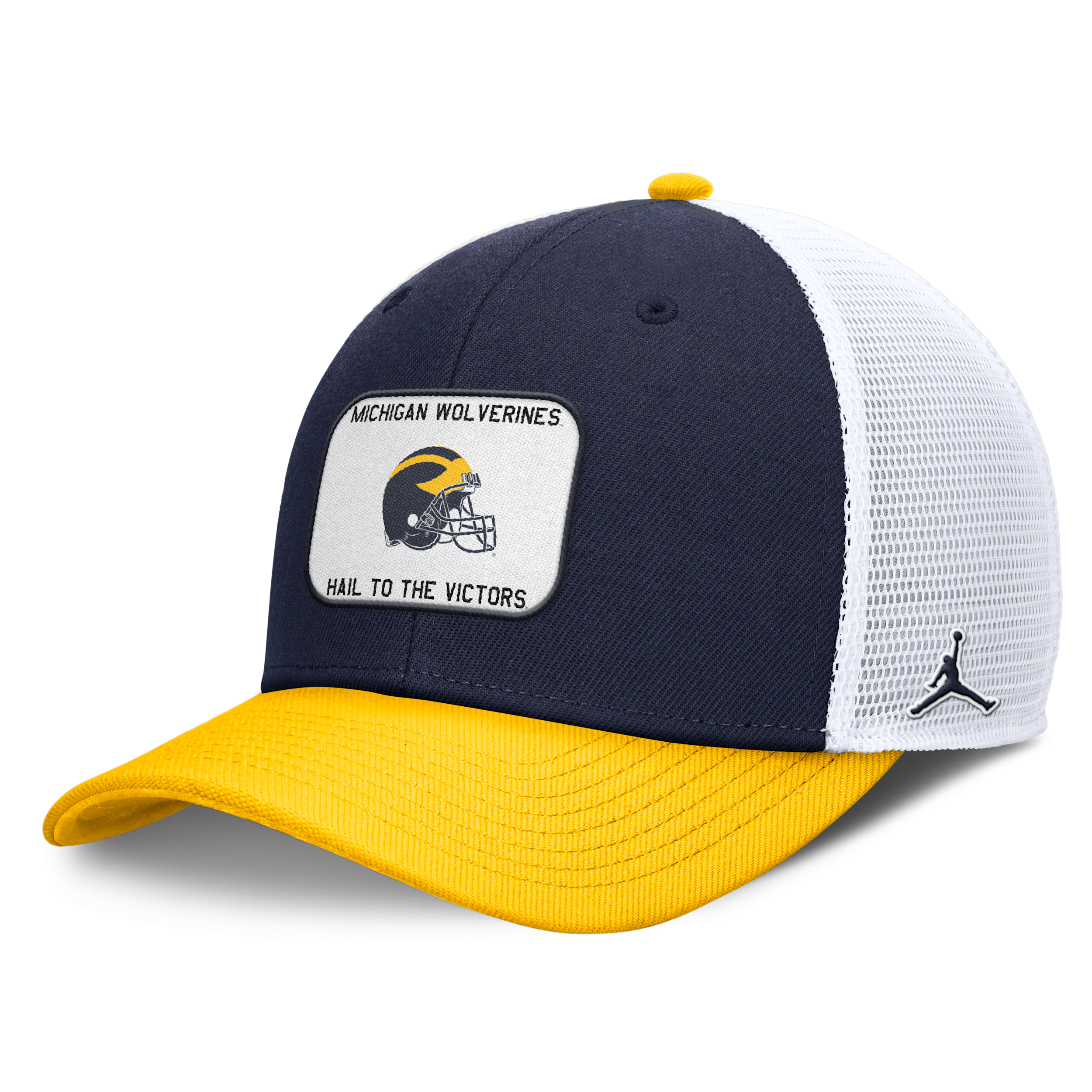 JORDAN MEN'S MICHIGAN RISE BRAND COLLEGE TRUCKER ADJUSTABLE HAT 1015854464