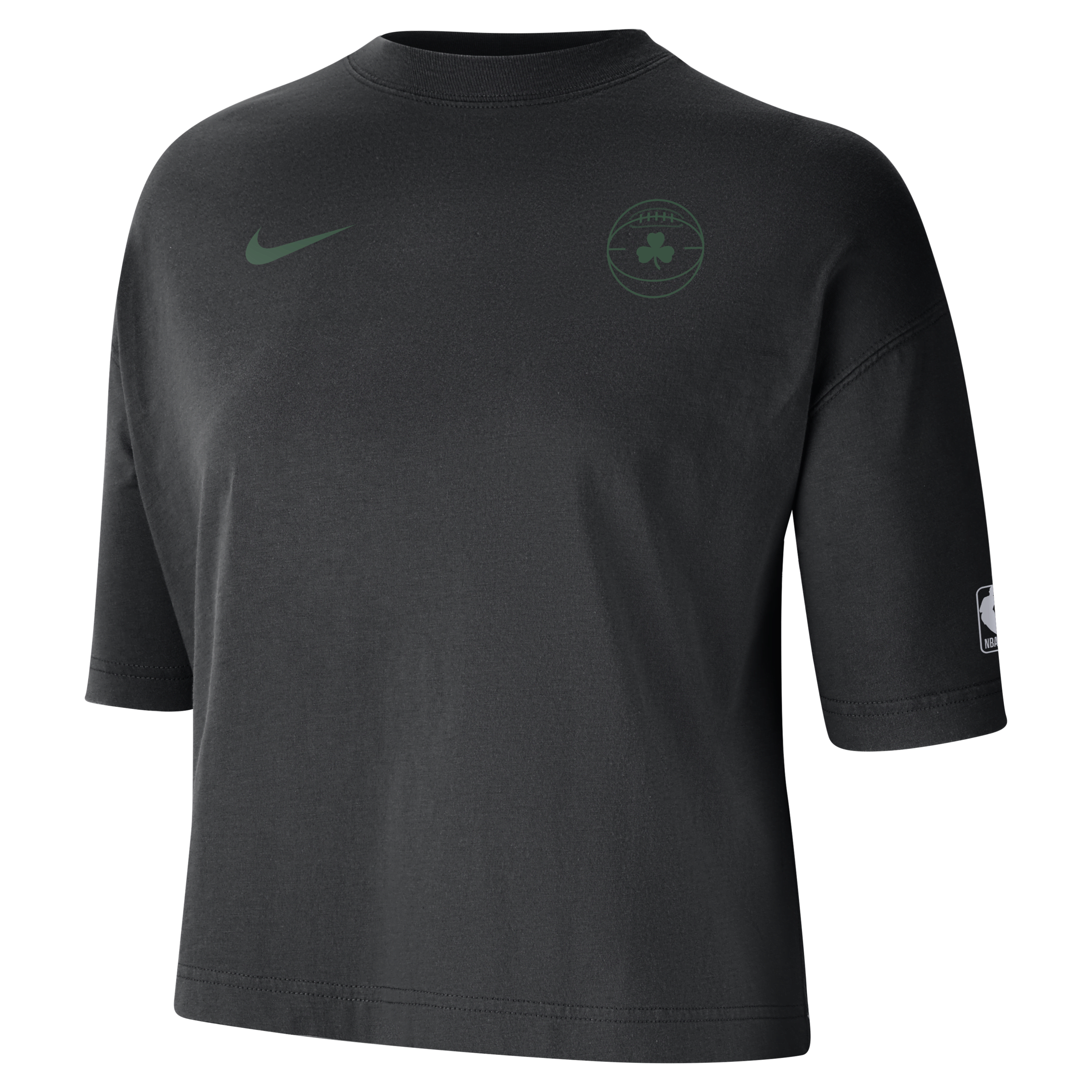 Nike Boston Celtics 2023/24 City Edition  Women's Nba Courtside Boxy T-shirt In Black