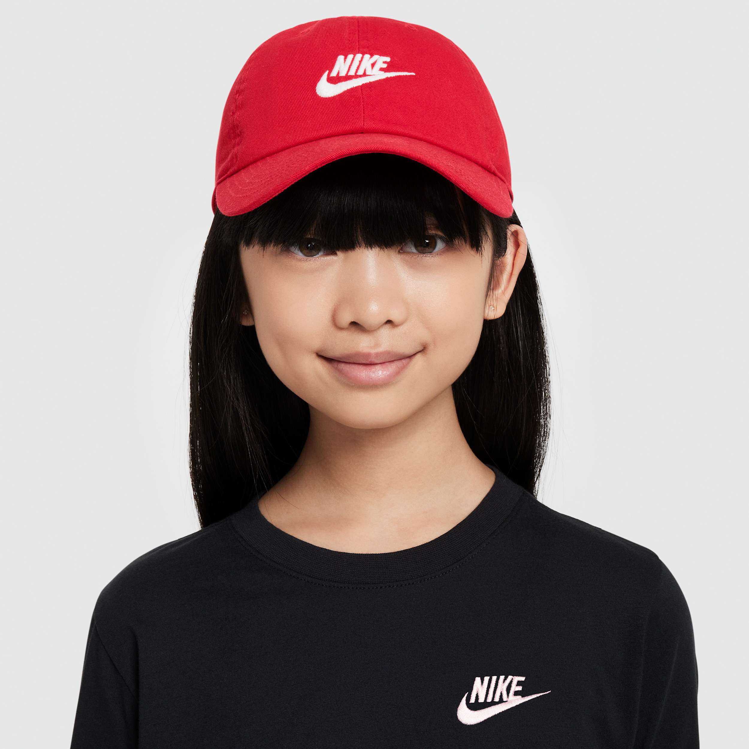 Nike Club Kids' Unstructured Futura Wash Cap In Red