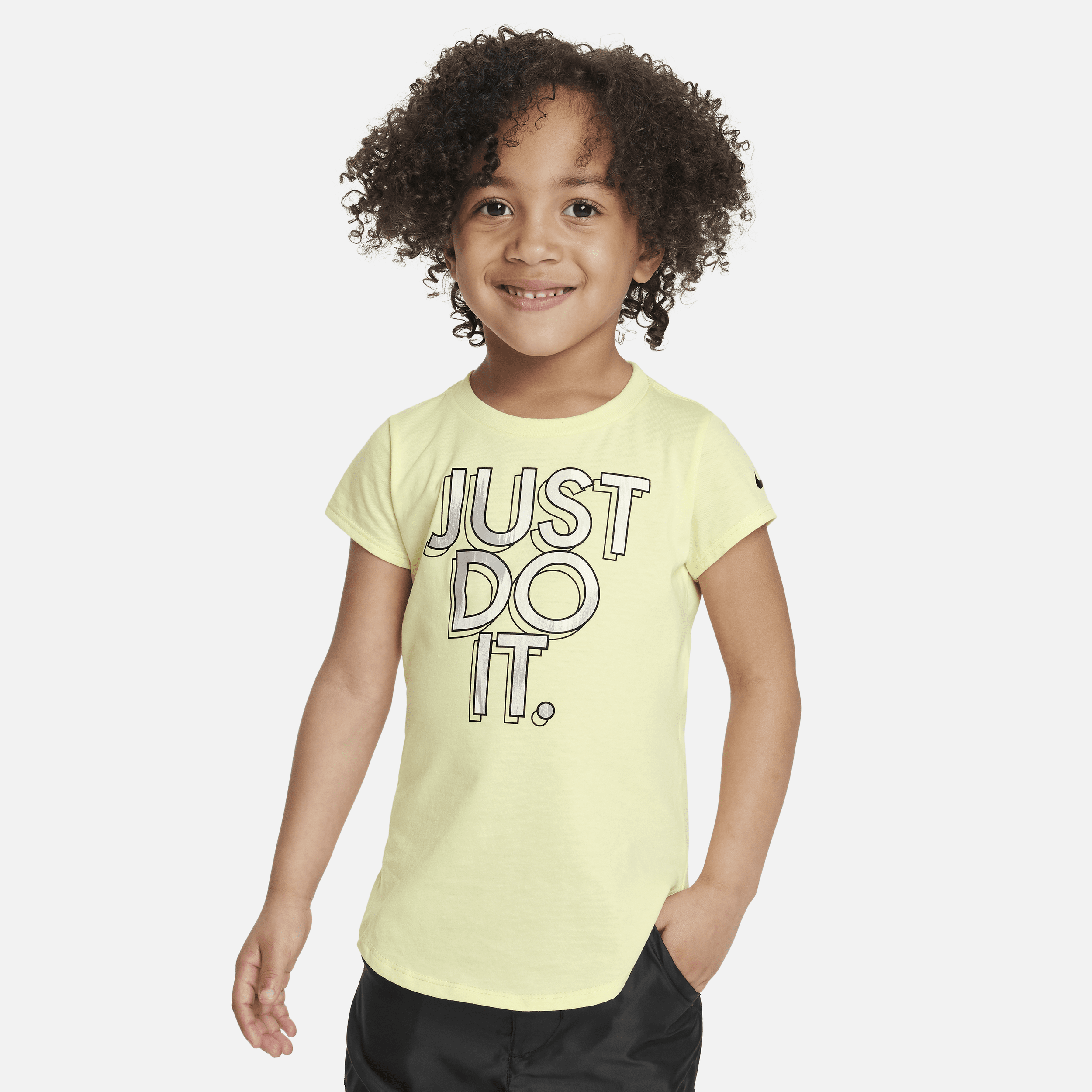 Nike Babies' Digi Dye "just Do It" Tee Toddler T-shirt In Yellow