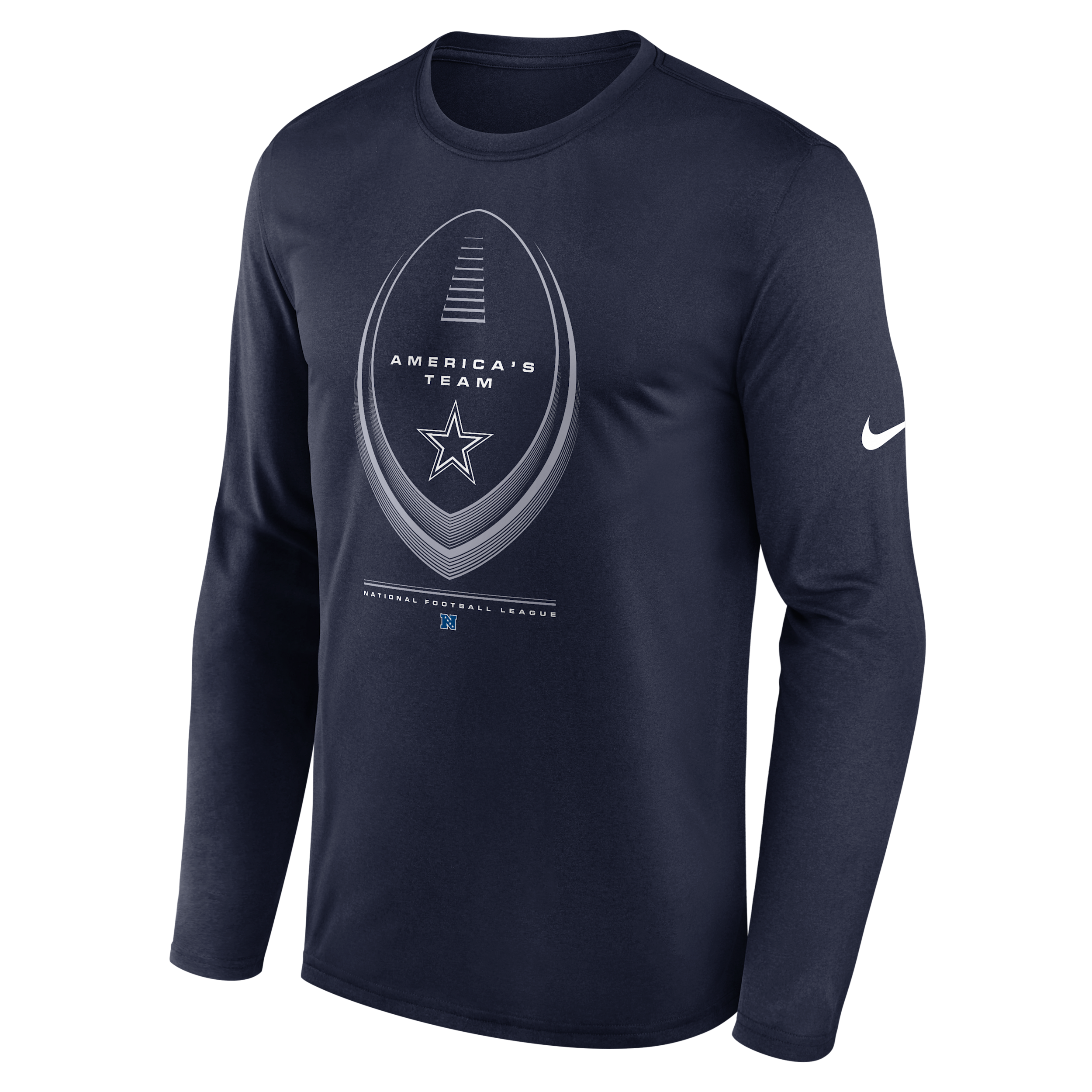 Dallas Cowboys Legend Icon Nike Men's Dri-FIT NFL Long-Sleeve T-Shirt in Blue | NKHT41S7RD-NDB