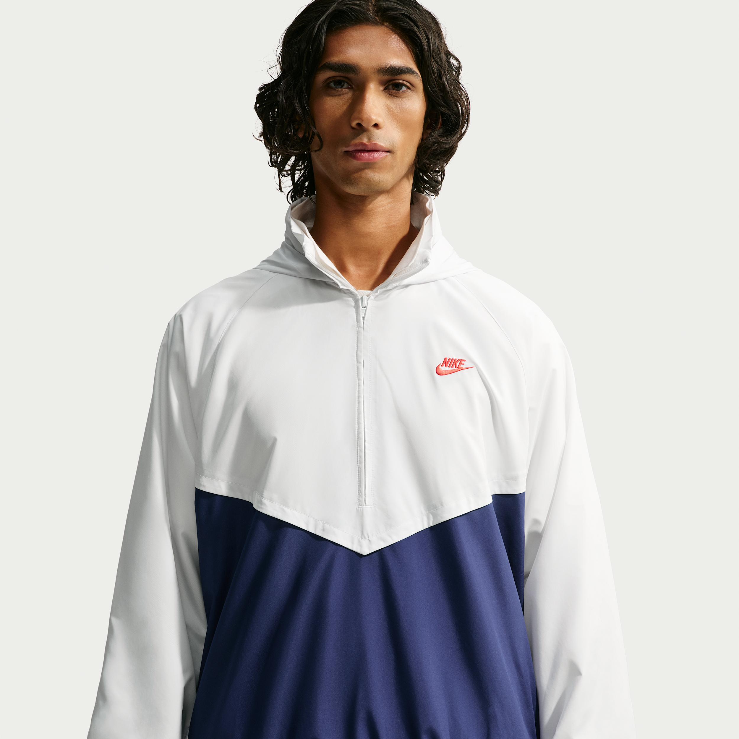 Nike Men's Windrunner Lightweight Half-Zip Jacket in White | IF3390-121