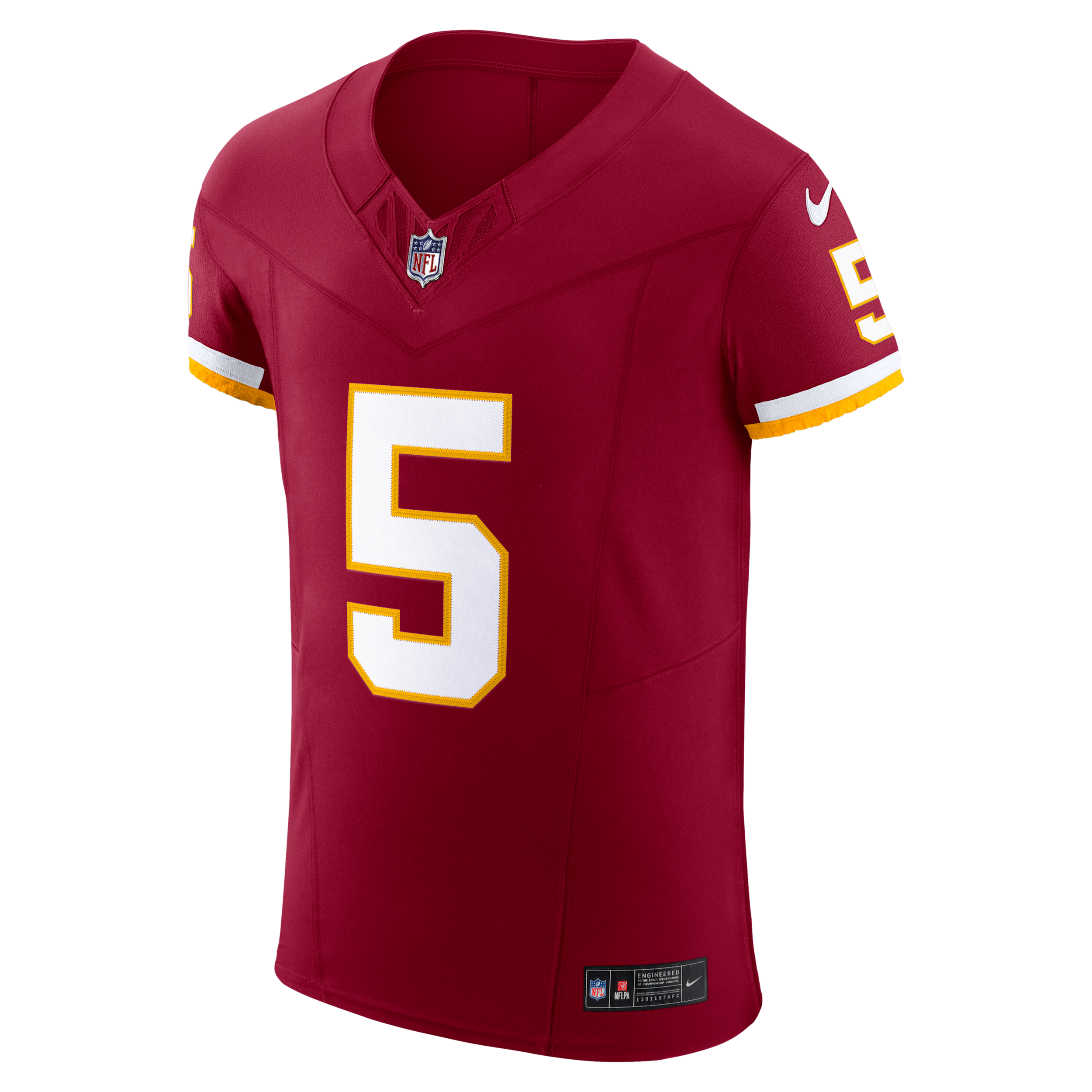 Jayden Daniels Washington Commanders Nike Men's Dri-FIT NFL Elite Jersey in Red | 58NM0IQ39EF-AY1