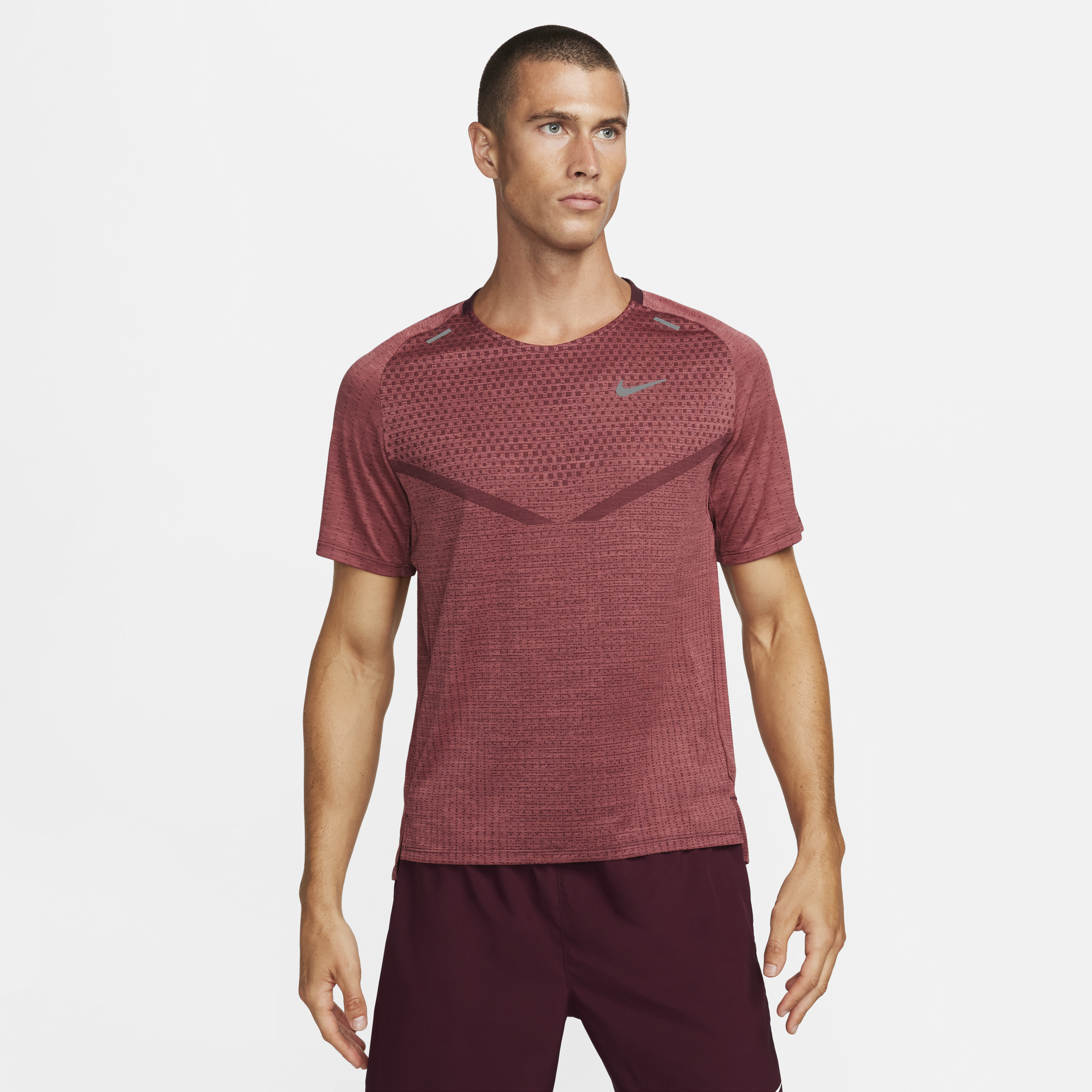 NIKE MEN'S TECHKNIT DRI-FIT ADV SHORT-SLEEVE RUNNING TOP,1013052466