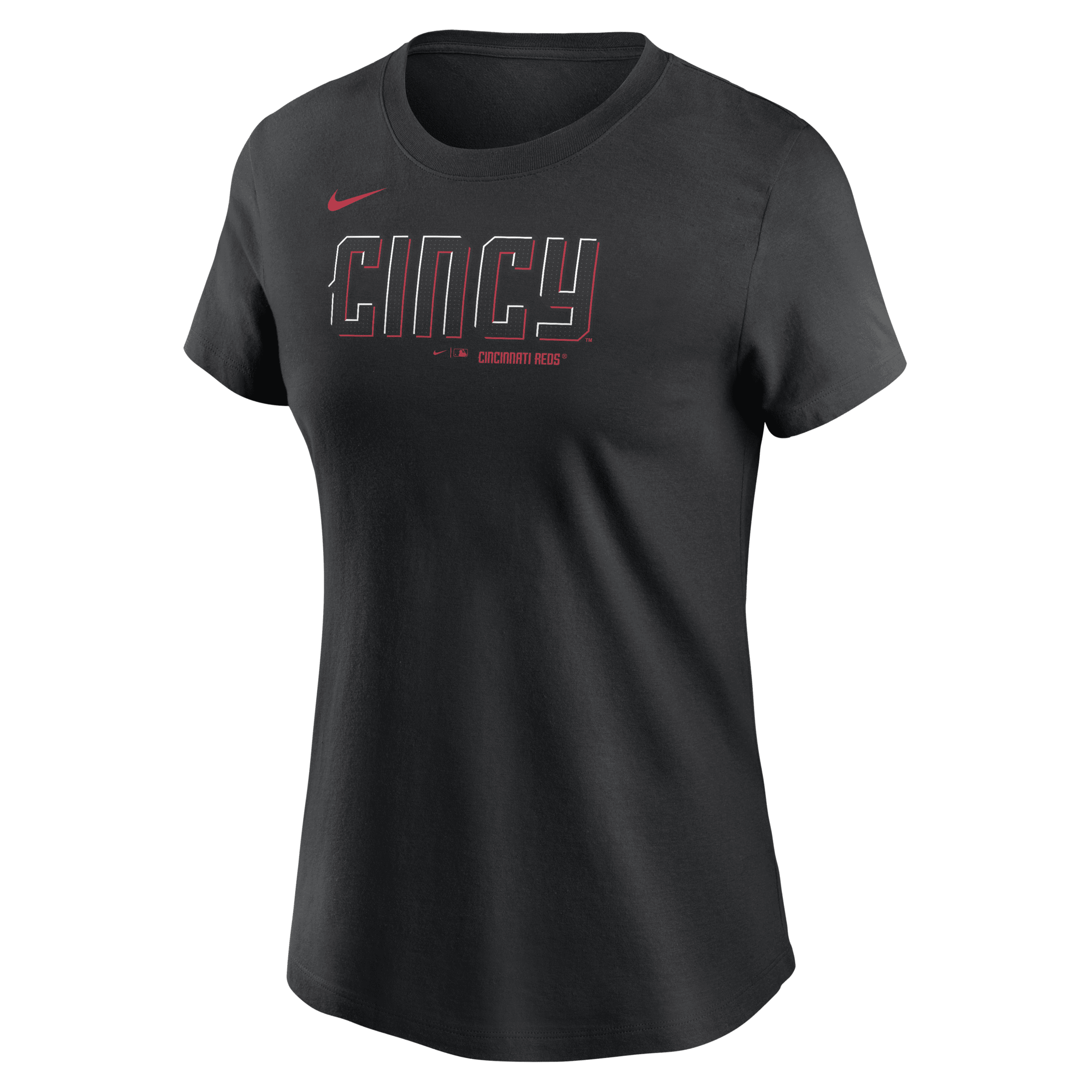 Shop Nike Cincinnati Reds City Connect Wordmark  Women's Mlb T-shirt In Black