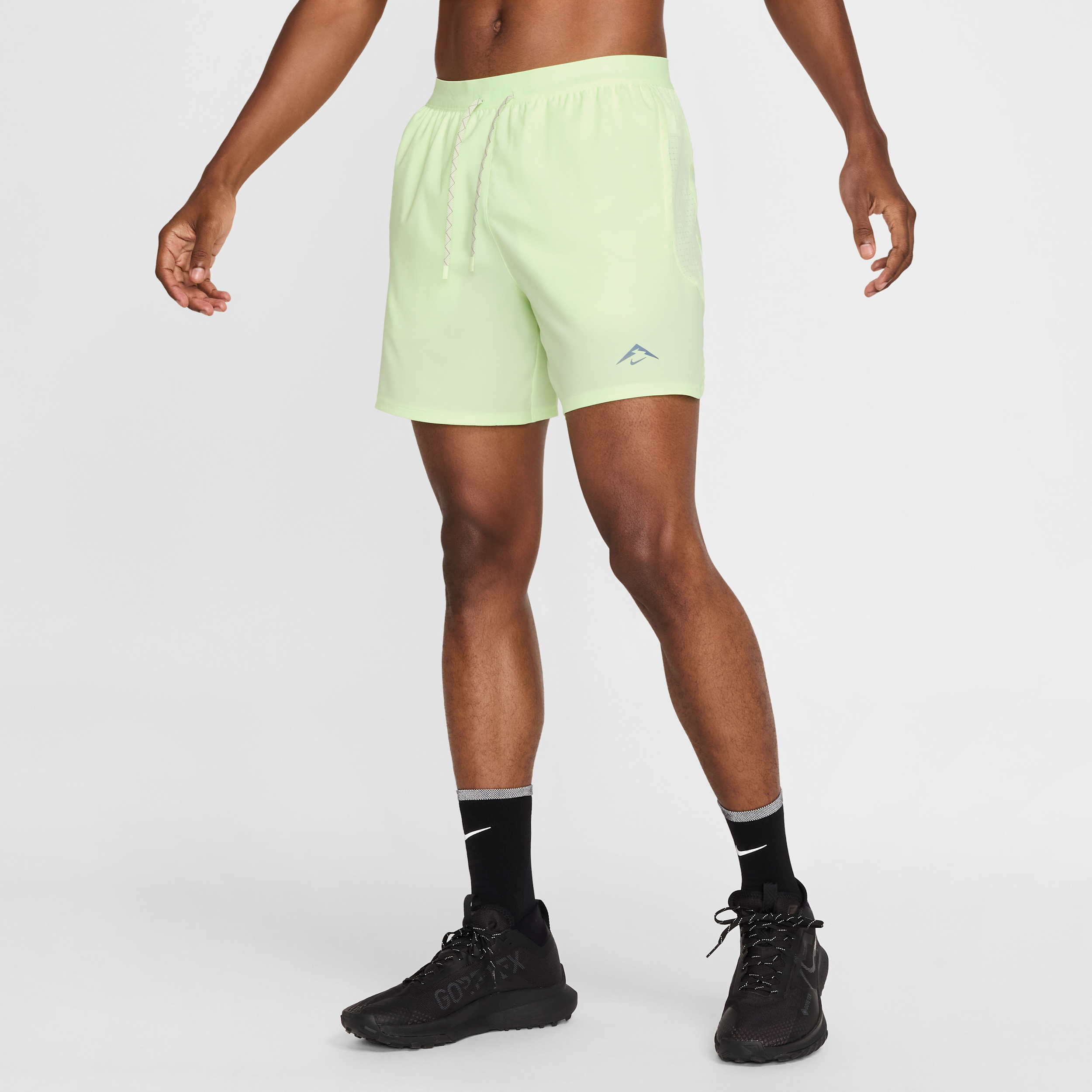 Nike Men's Trail Dri-fit 6" Brief-lined Running Shorts In Yellow