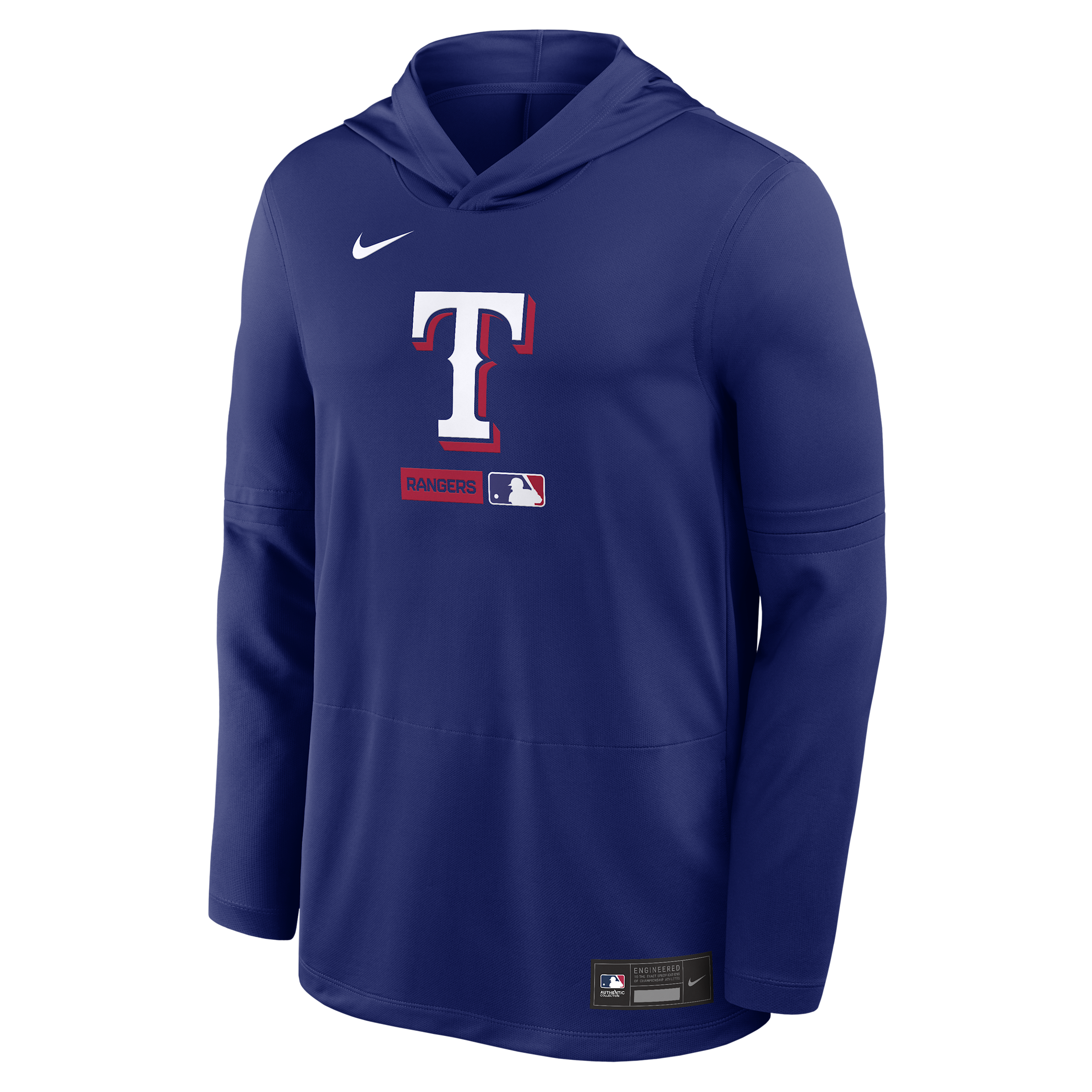 Texas Rangers Authentic Collection Nike Men's Dri-FIT MLB Long-Sleeve Hooded Top in Blue | 03B947XTER-S9Q