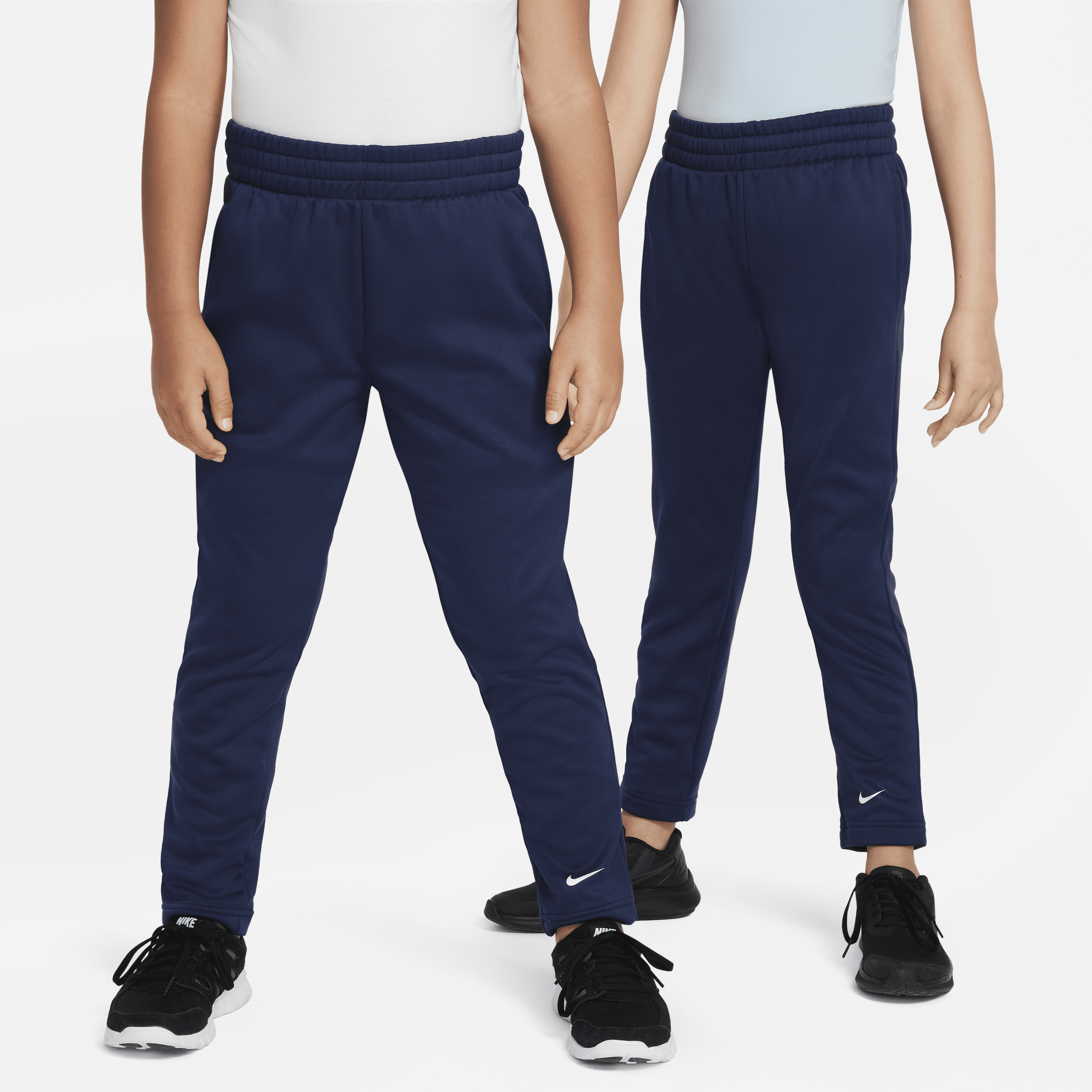 Shop Nike Multi Big Kids' Therma-fit Open-hem Training Pants In Blue