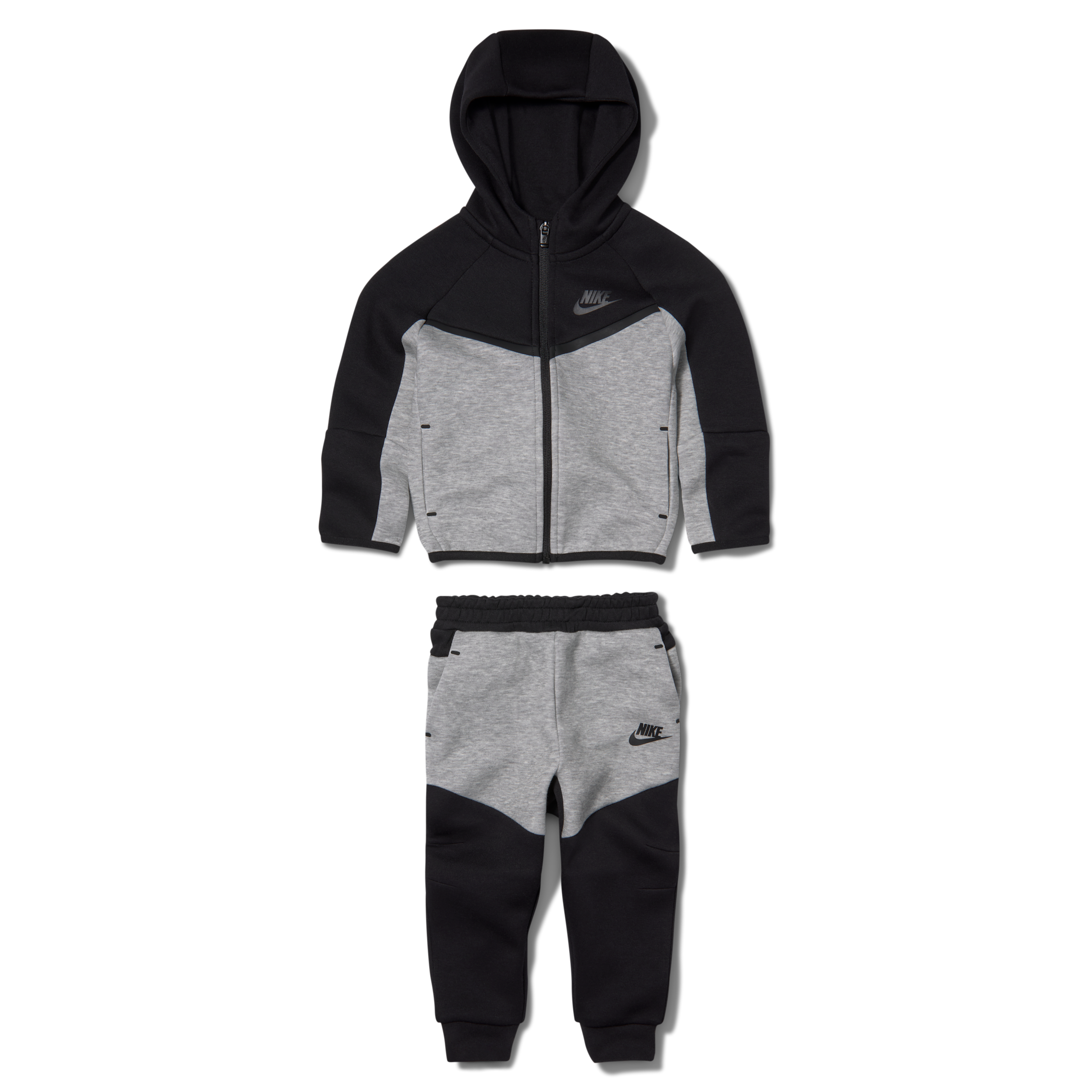 Nike Sportswear Baby (12-24M) Tech Fleece 2-Piece Full-Zip Set in Black | 66M880-K90