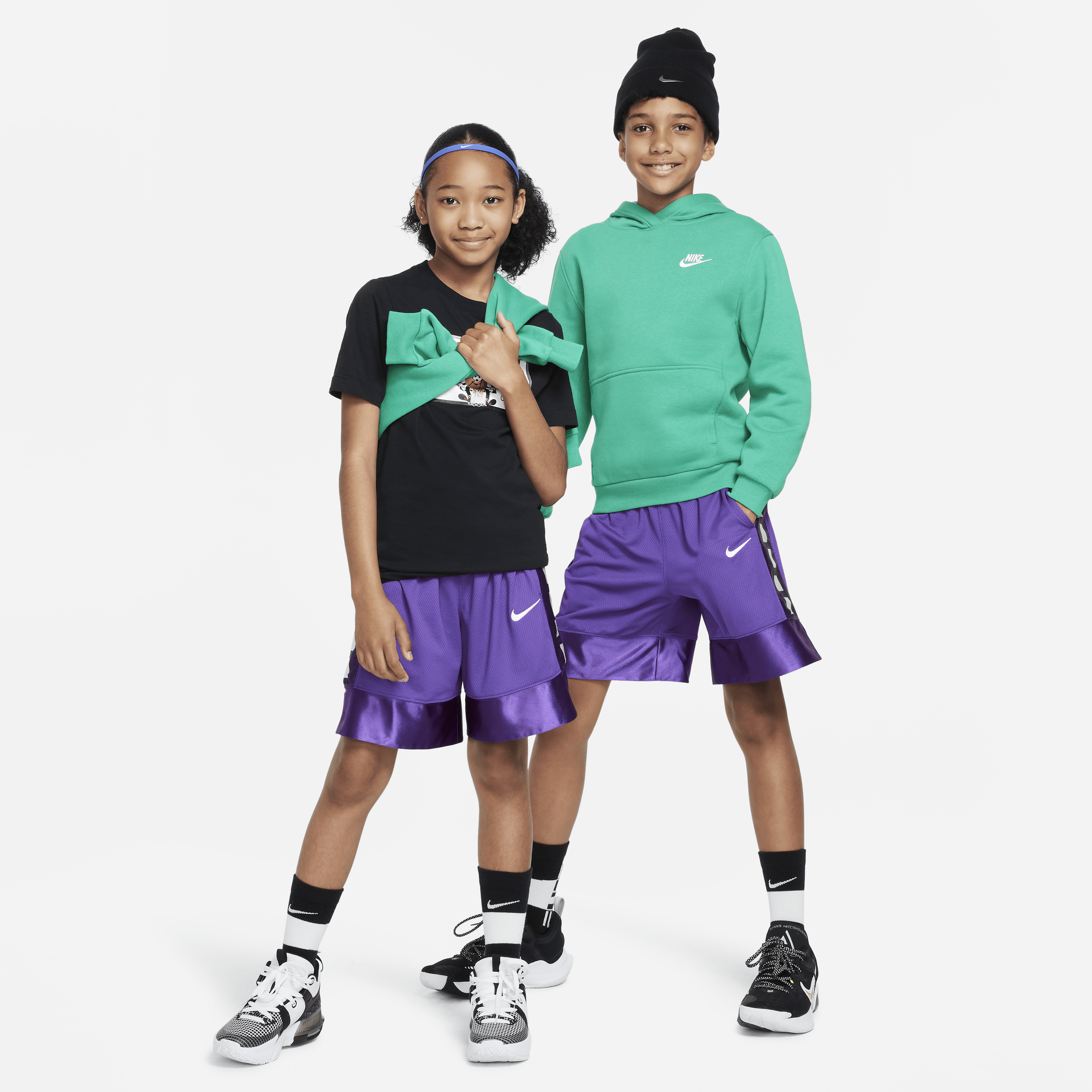 Nike Dri-fit Elite 23 Big Kids' (boys') Basketball Shorts In Purple