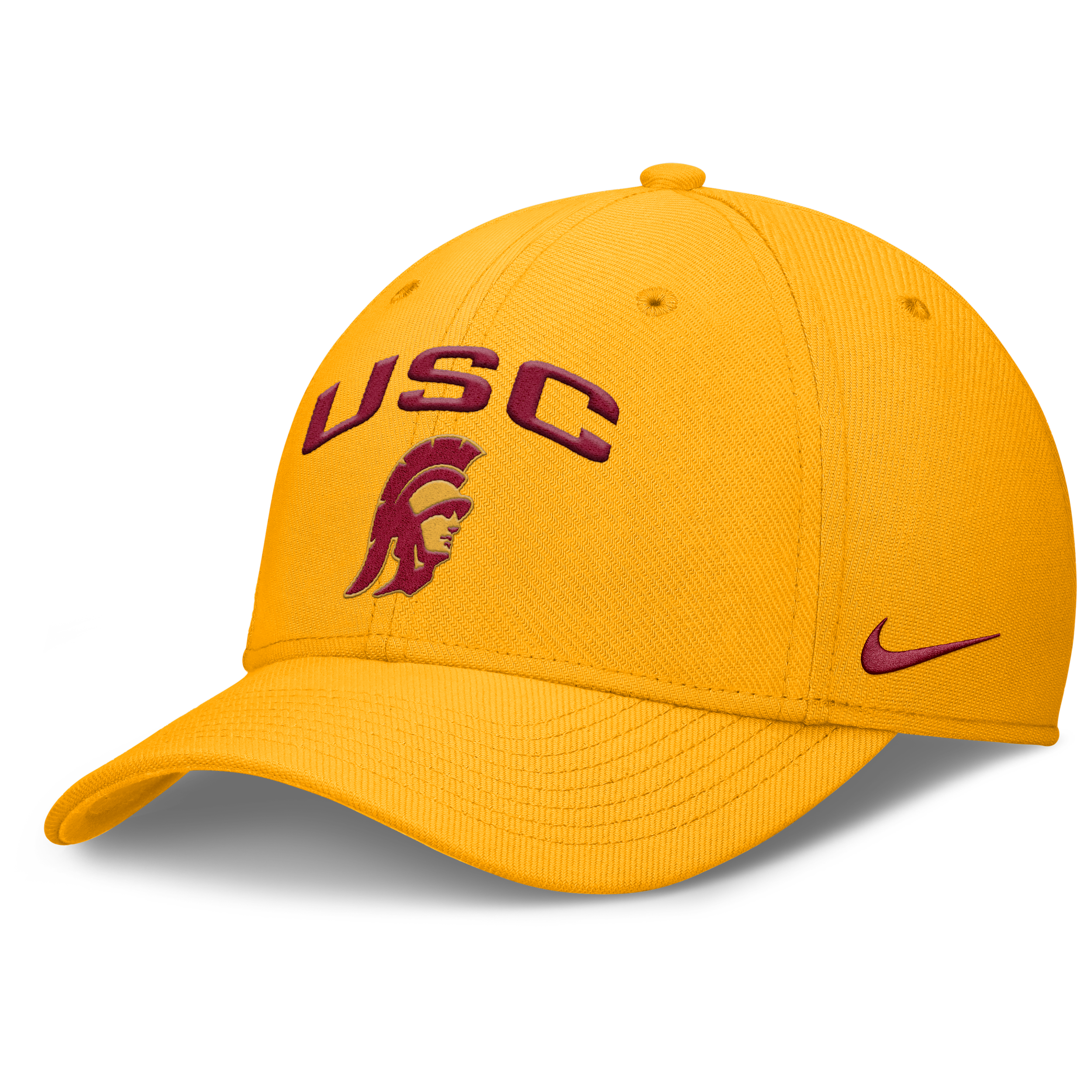 Nike Usc On-field Rise Swoosh  Men's Dri-fit College Hat In Yellow