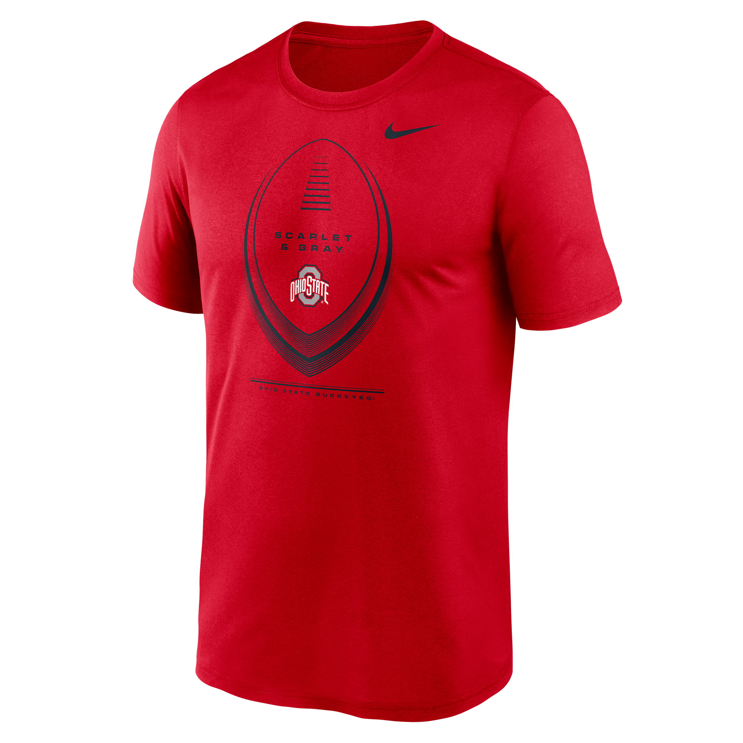 Ohio State Primetime Football Icon Legend Nike Men's Dri-FIT College T-Shirt in Red | NKGK65NOH-3BJ