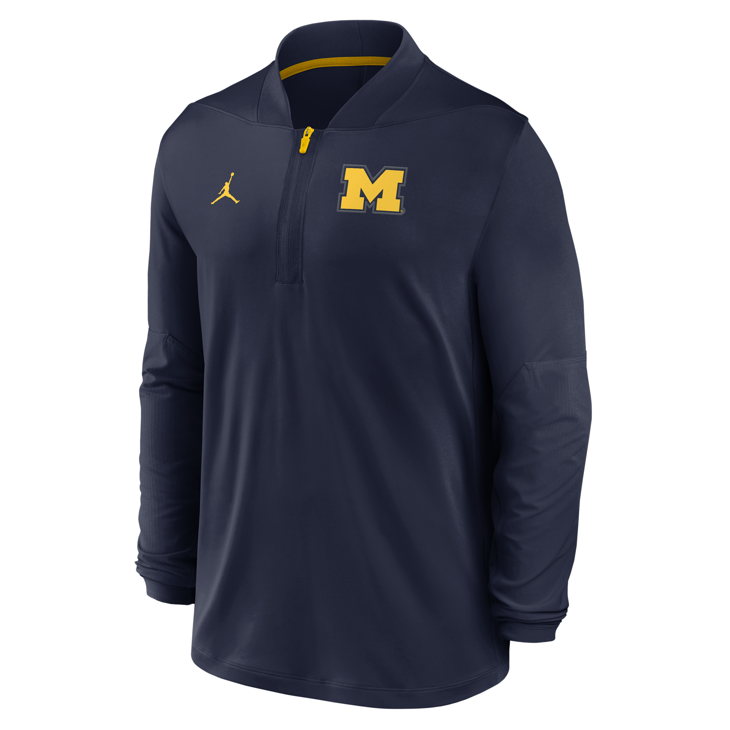 Jordan Men's Navy Michigan Wolverines 2026 Sideline Midweight Half-Zip Dri-fit Pullover - Navy, Maize