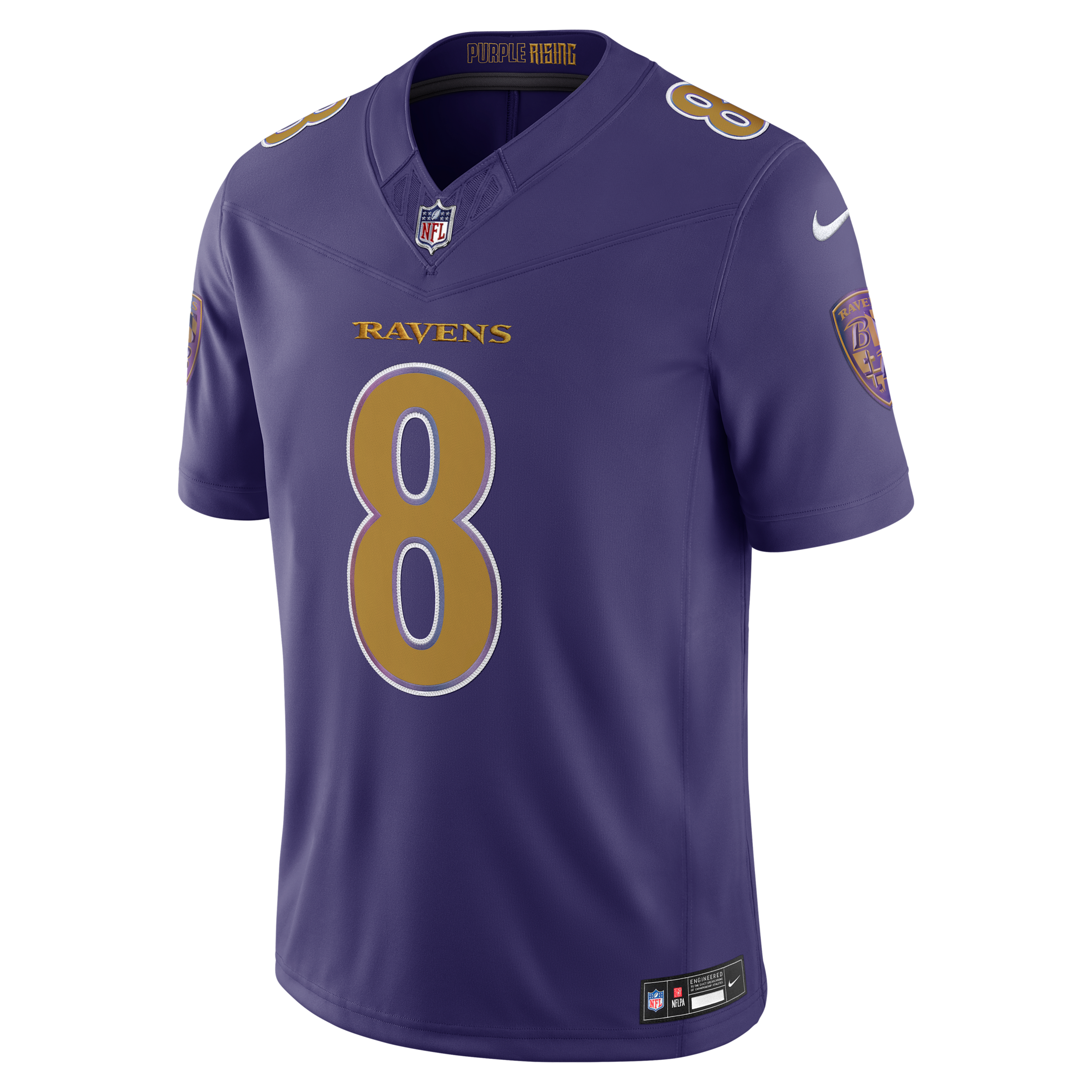 Nike Men's Lamar Jackson Purple Baltimore Ravens Alternate Vapor F.u.s.e. Stitched Limited Jersey - Purple
