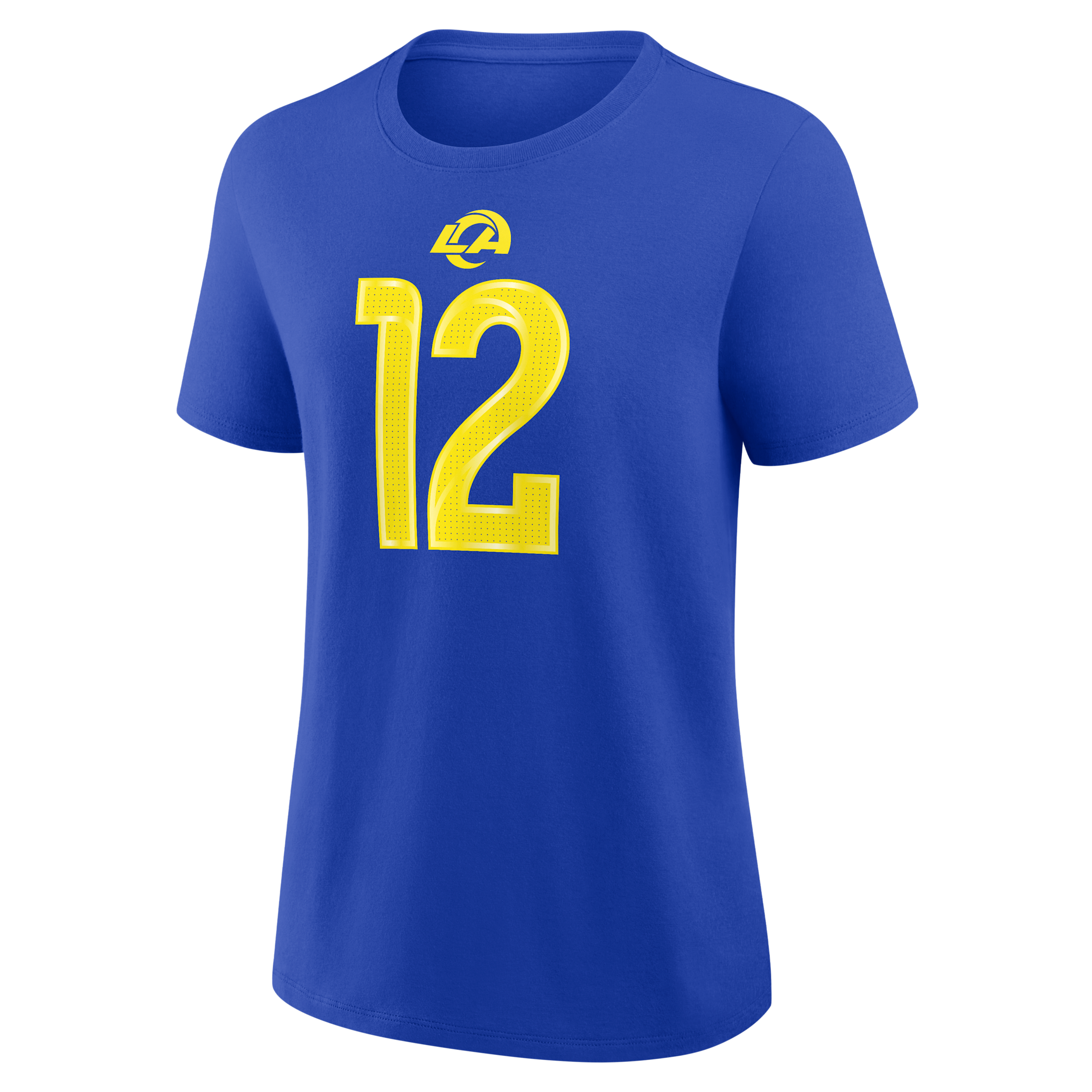 Puka Nacua Los Angeles Rams Nike Women's NFL T-Shirt in Blue | 01K94EV9XF-BRM