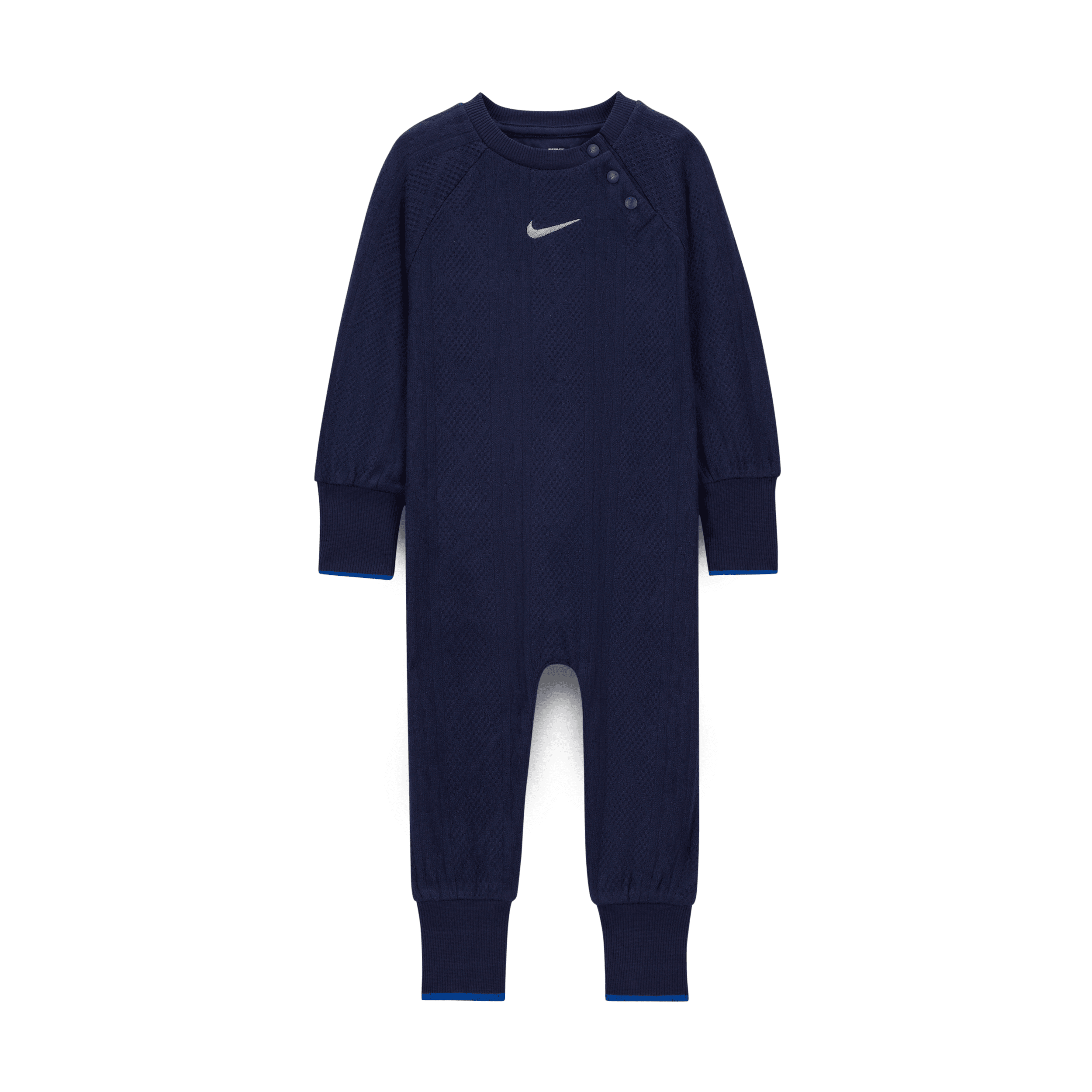 Nike Readyset Baby (12-) Cable Knit Coverall In Blue