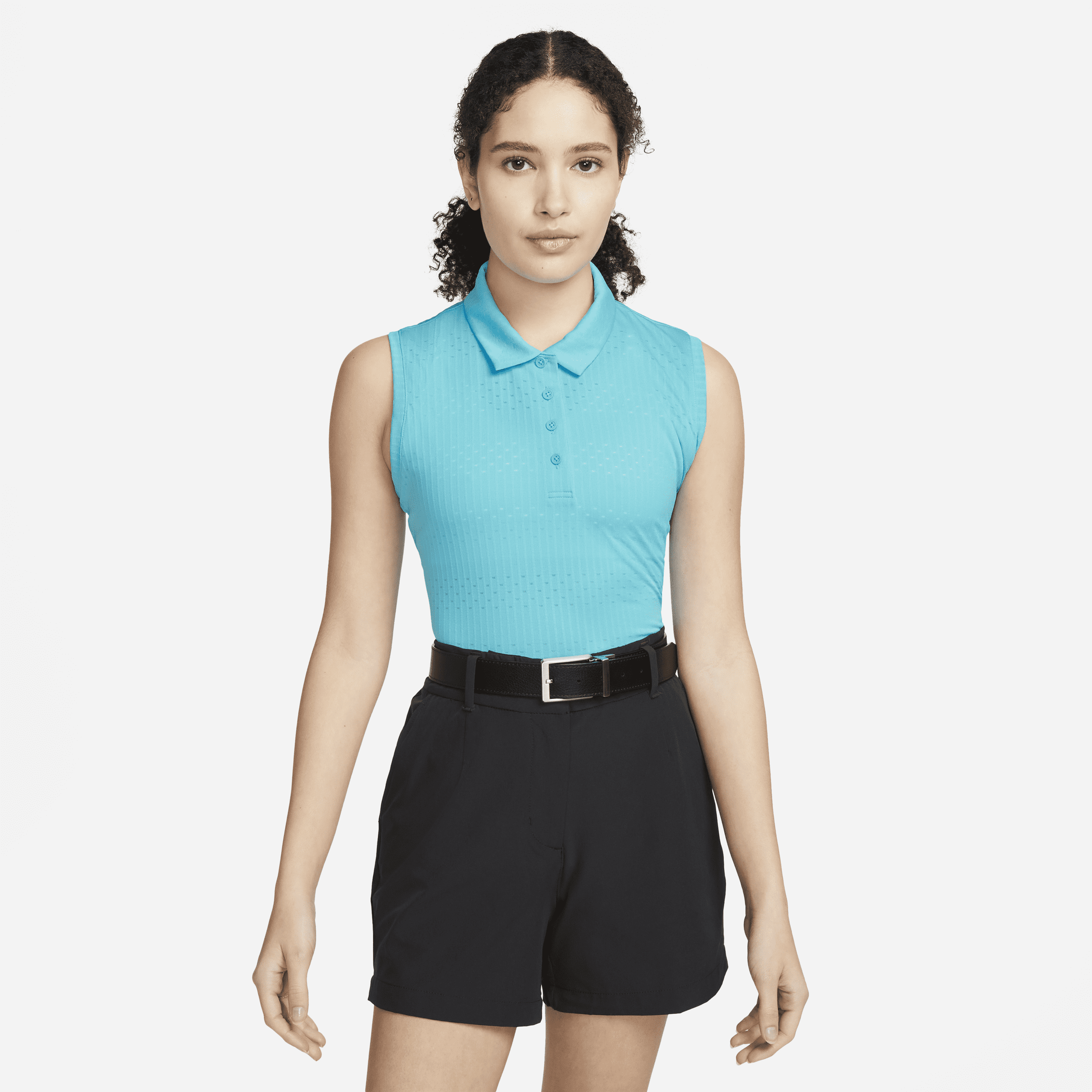 Nike Women's Dri-fit Victory Sleeveless Printed Golf Polo In Blue