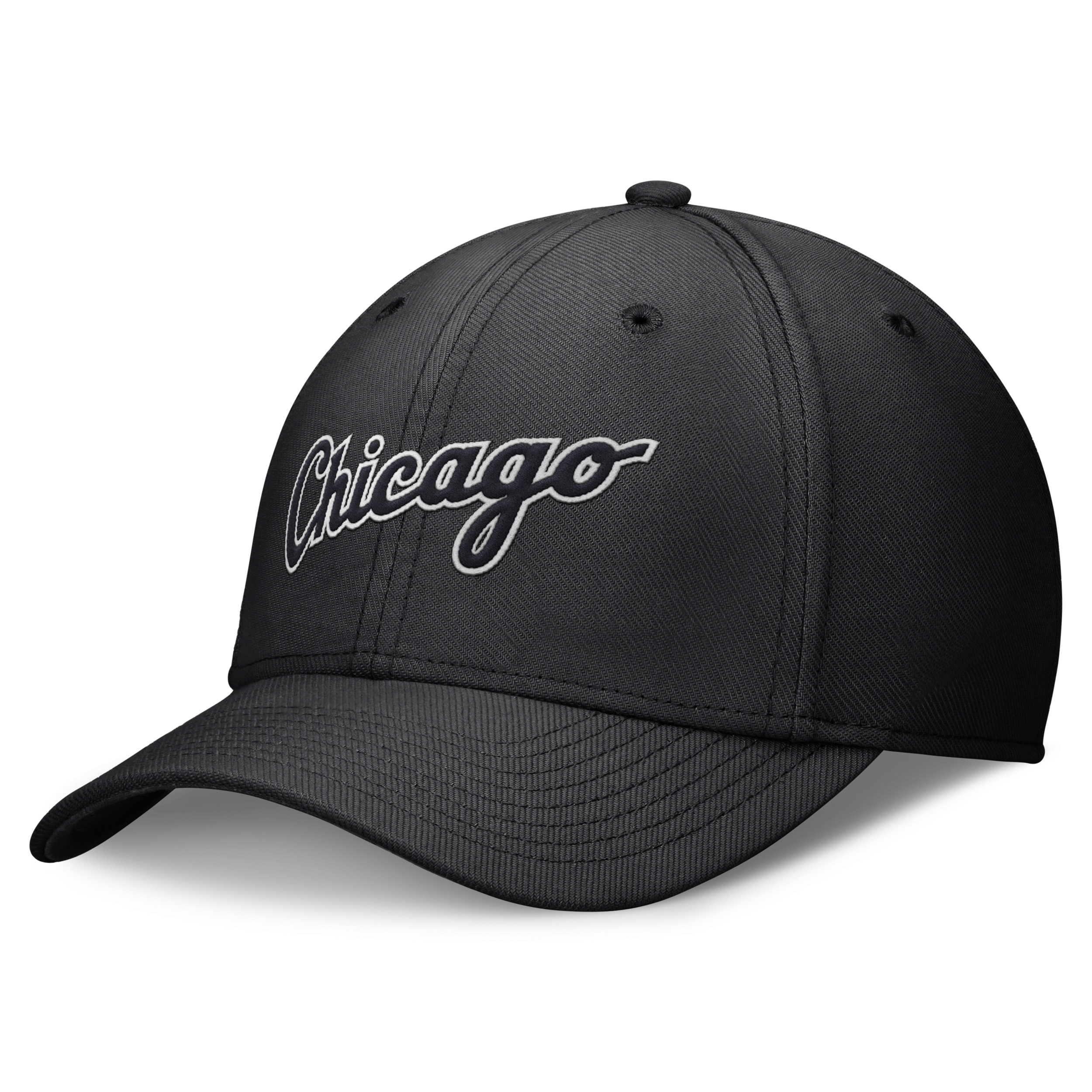 Shop Nike Chicago White Sox Evergreen Swoosh  Men's Dri-fit Mlb Hat In Black