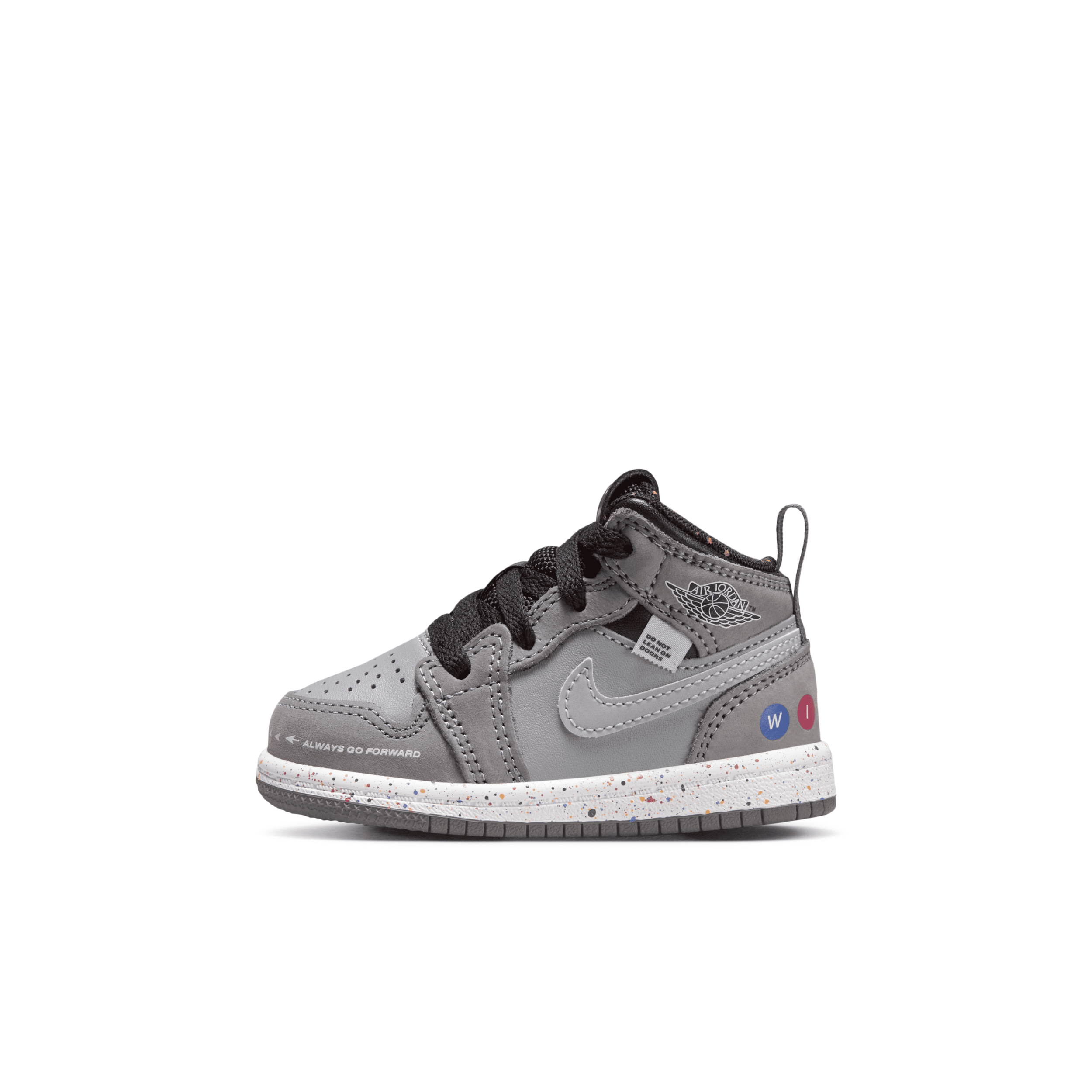 Shop Jordan 1 Mid Wings Baby/toddler Shoes In Grey