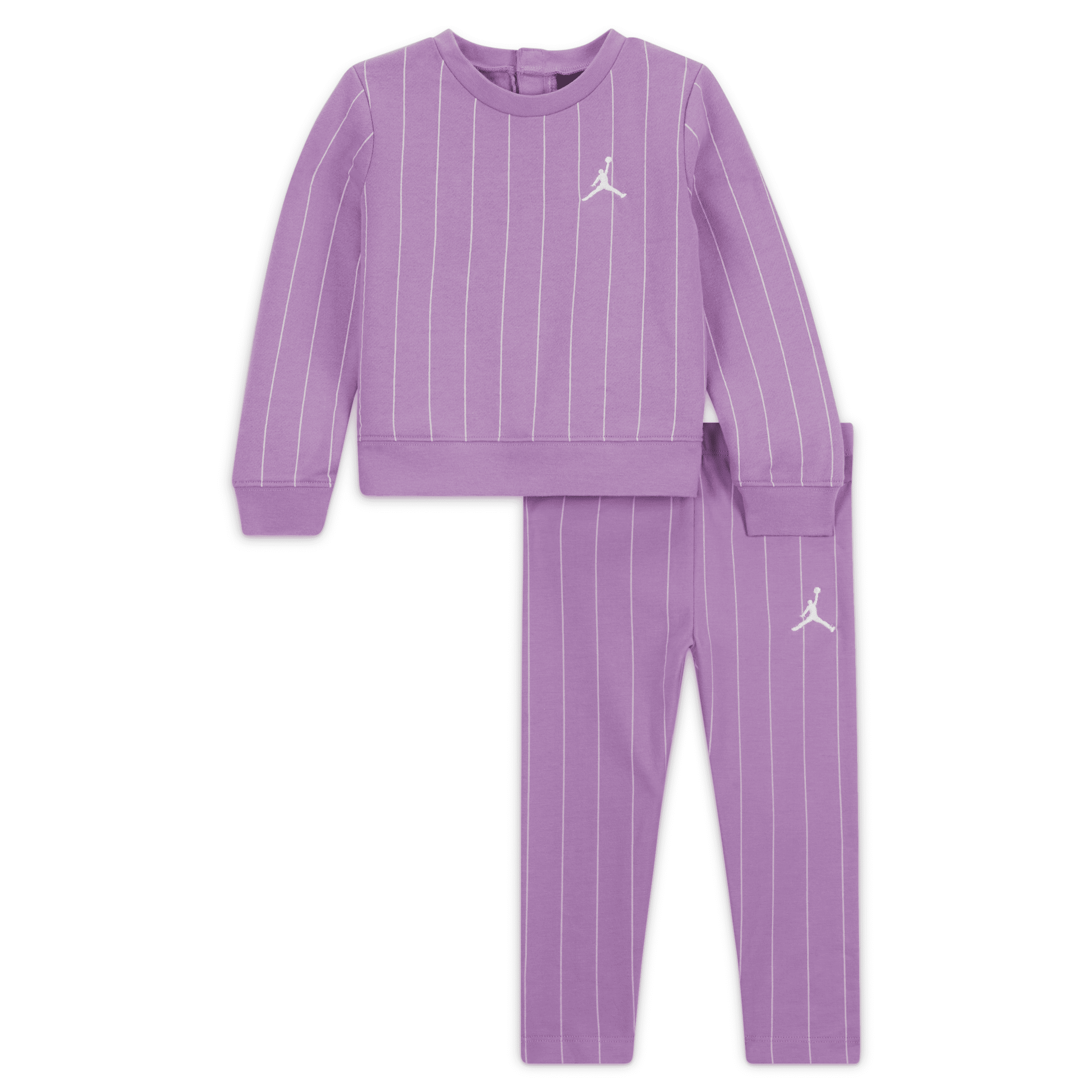 Jordan Mini Me Printed Fleece Crew Set Baby 12-24M Set in Purple 15C112-P3R 50$