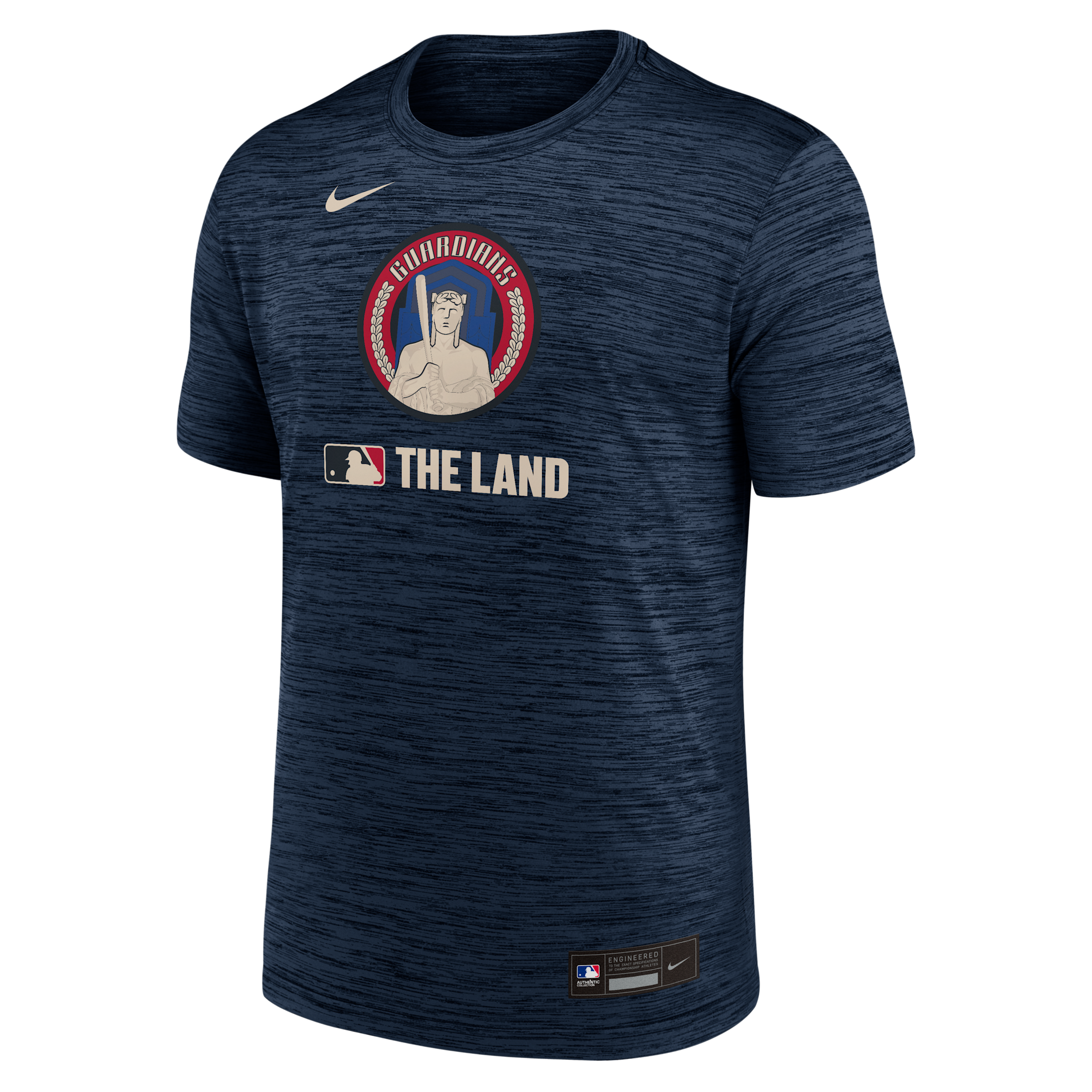 Nike Men's Navy Cleveland Guardians 2025 City Connect Authentic Collection Velocity Performance T-shirt In Blue