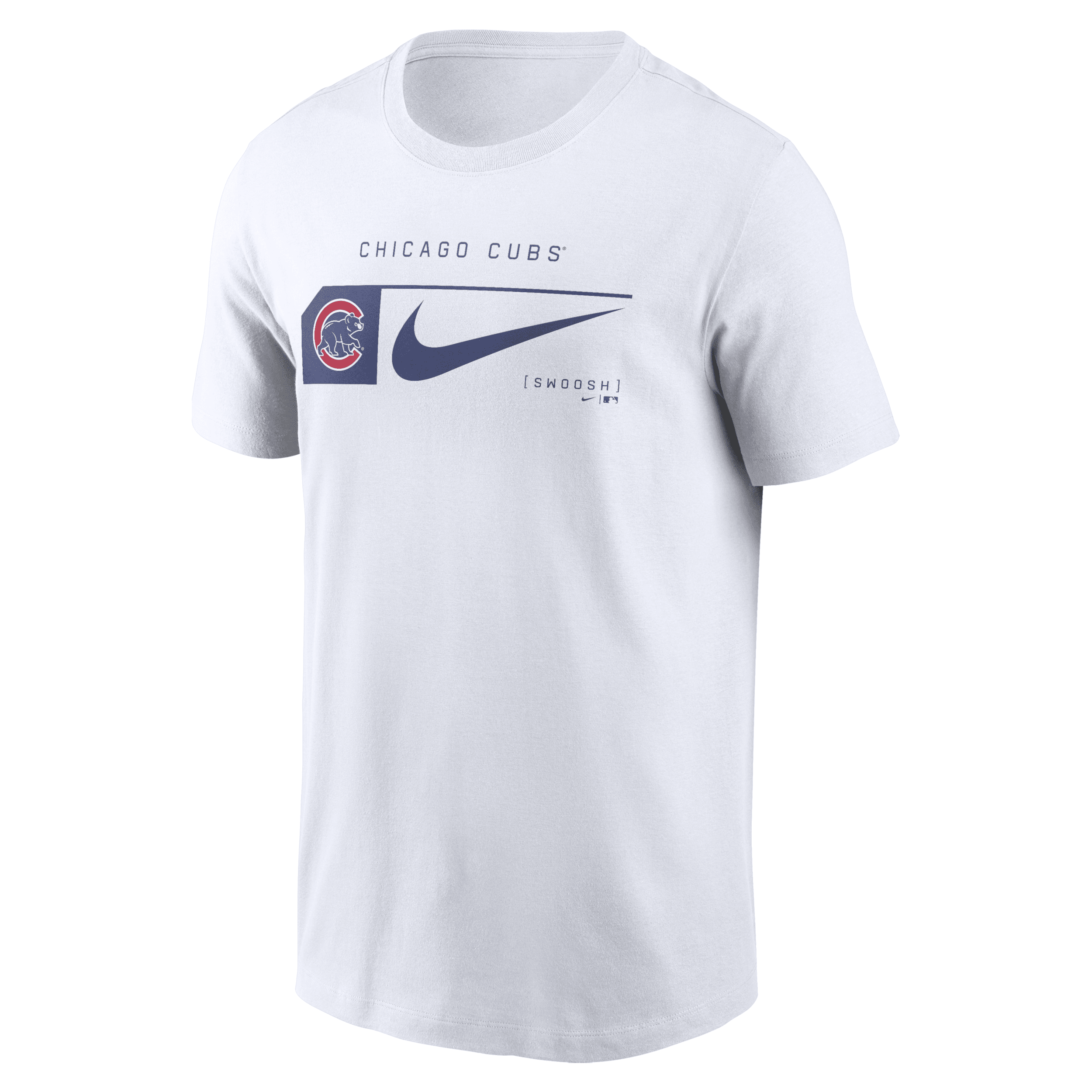 Shop Nike Chicago Cubs Team Swoosh Lockup  Men's Mlb T-shirt In White