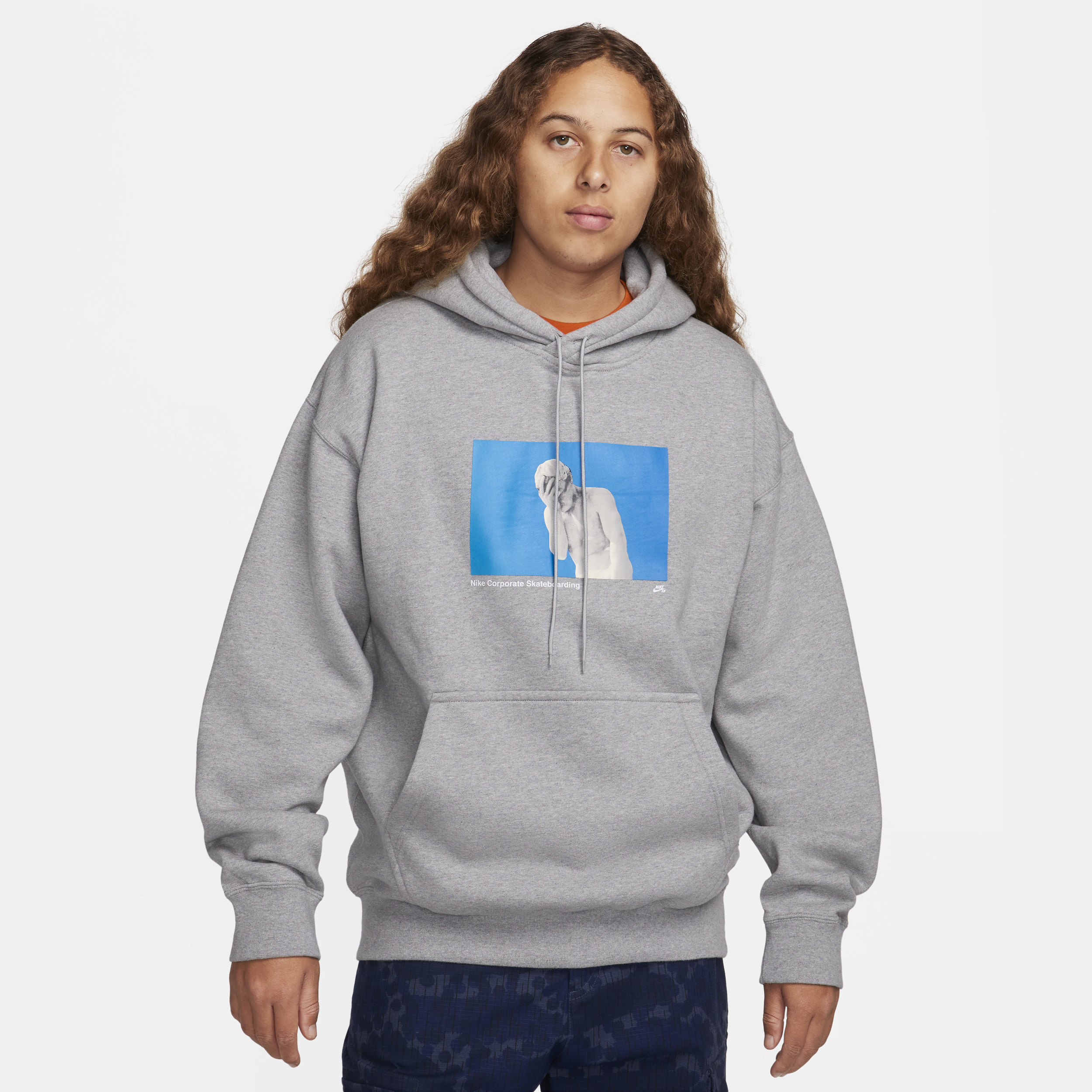 Nike Unisex  Sb Fleece Pullover Skate Hoodie In Grey