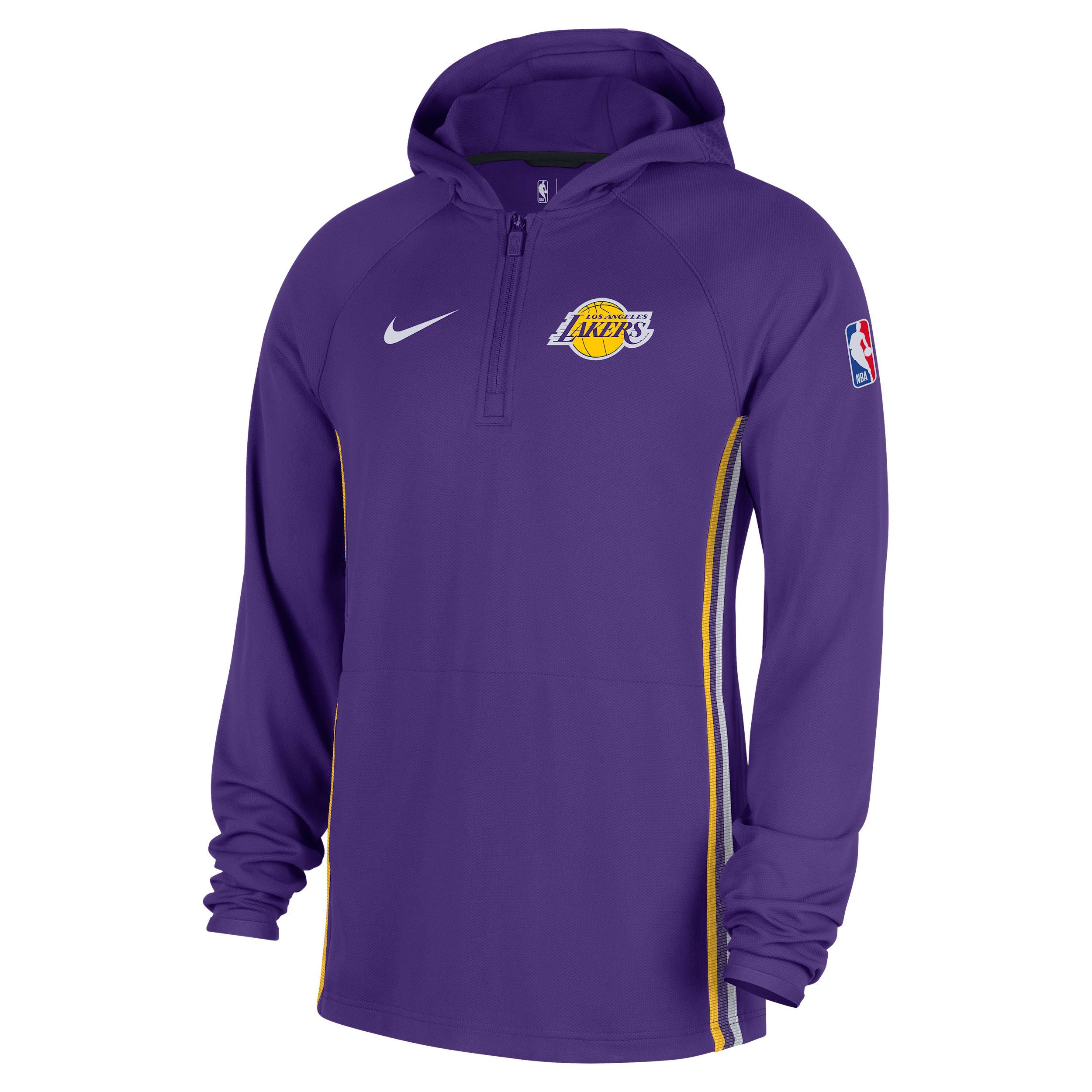 Nike Los Angeles Lakers Zoned  Men's Dri-fit Nba 1/4-zip Hoodie In Purple