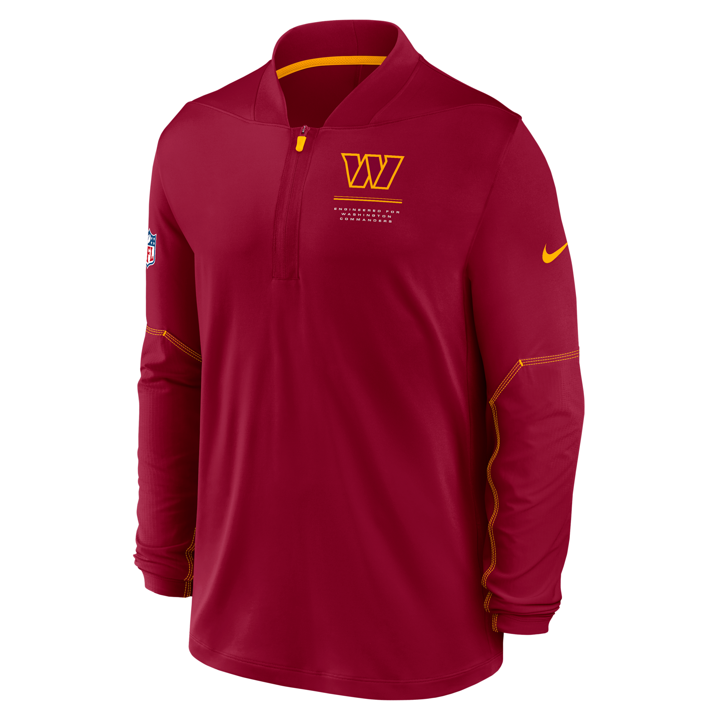 Men's Nike Burgundy Washington Commanders Sideline Logo Glory Midweight Dri-FIT Half-Zip Pullover