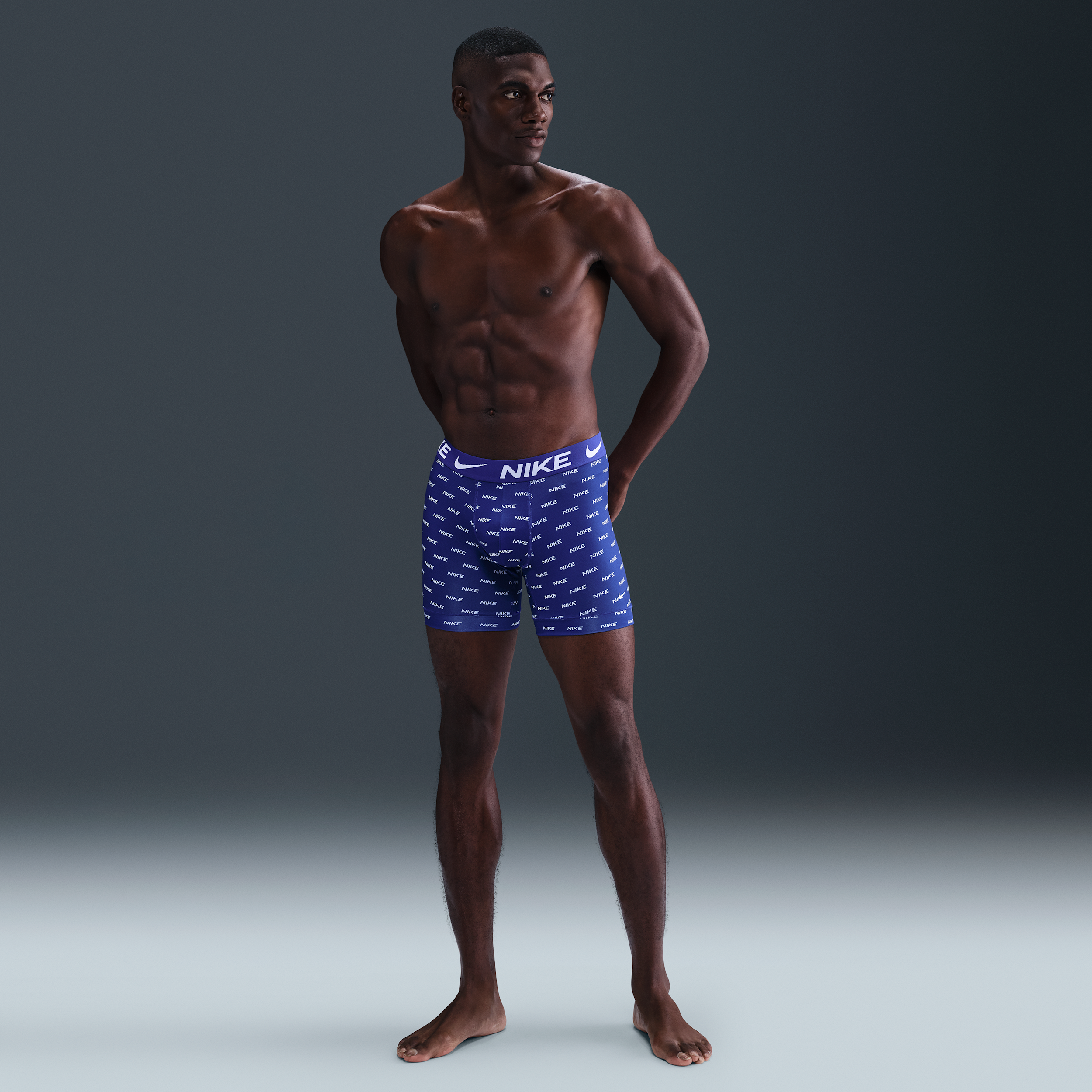Nike Men's Essential Micro Dri-fit Boxer Briefs (3-pack) In Blue