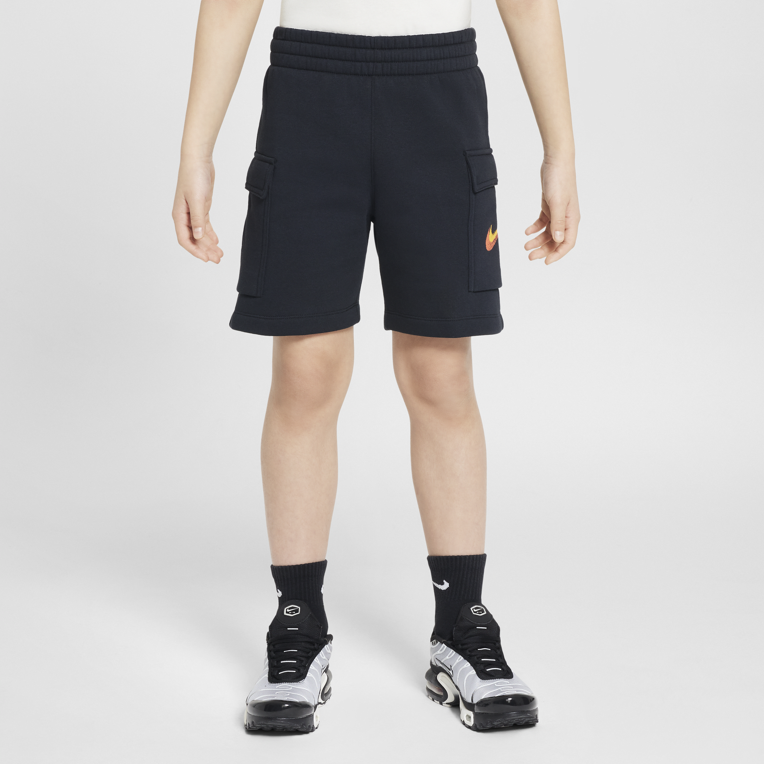 Shop Nike Sportswear Standard Issue Big Kids' (boys') Fleece Shorts In Black