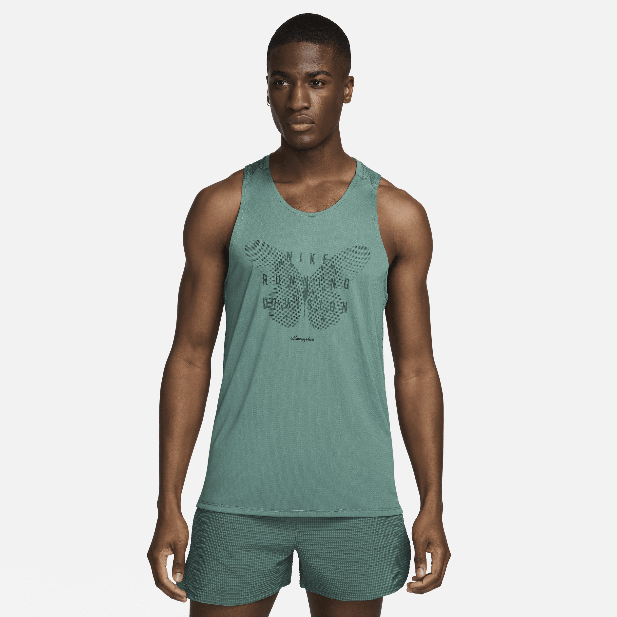 Shop Nike Men's Rise 365 Running Division Dri-fit Running Tank Top In Green