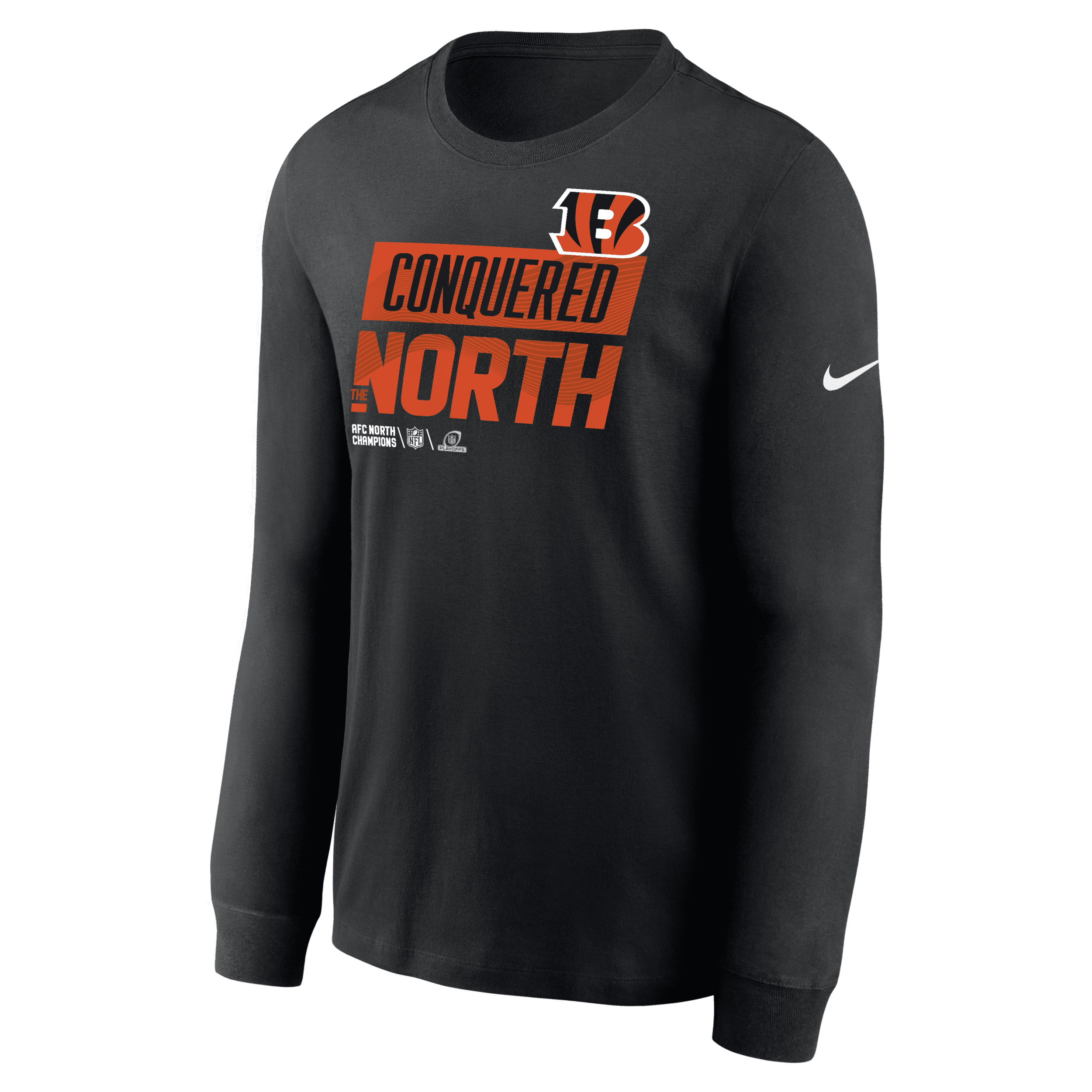 Nike 2022 AFC North Champions Trophy Collection (NFL Cincinnati Bengals)  Men's Long-Sleeve T-Shirt