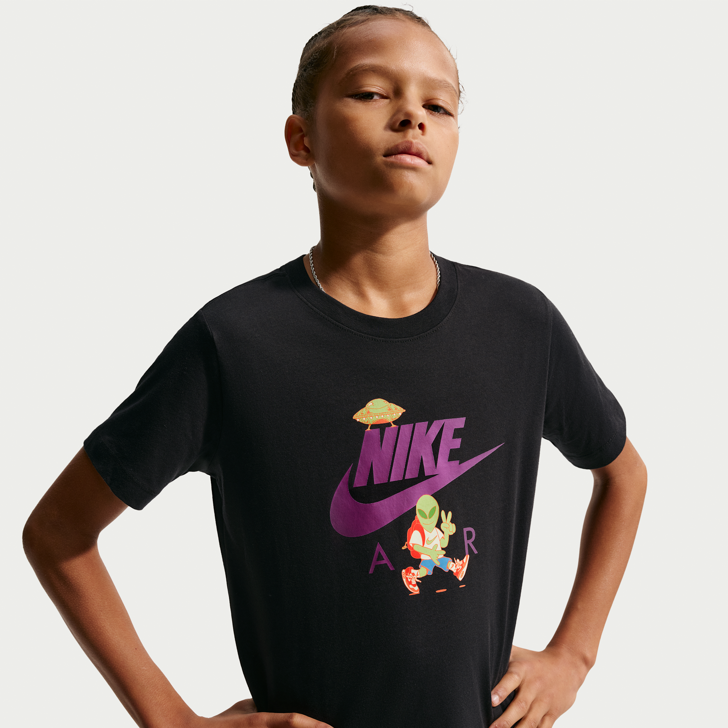 BoysNikeBtsAlienGraphicT-Shirt-Boys'GradeSchoolBlack/MultiSizeL