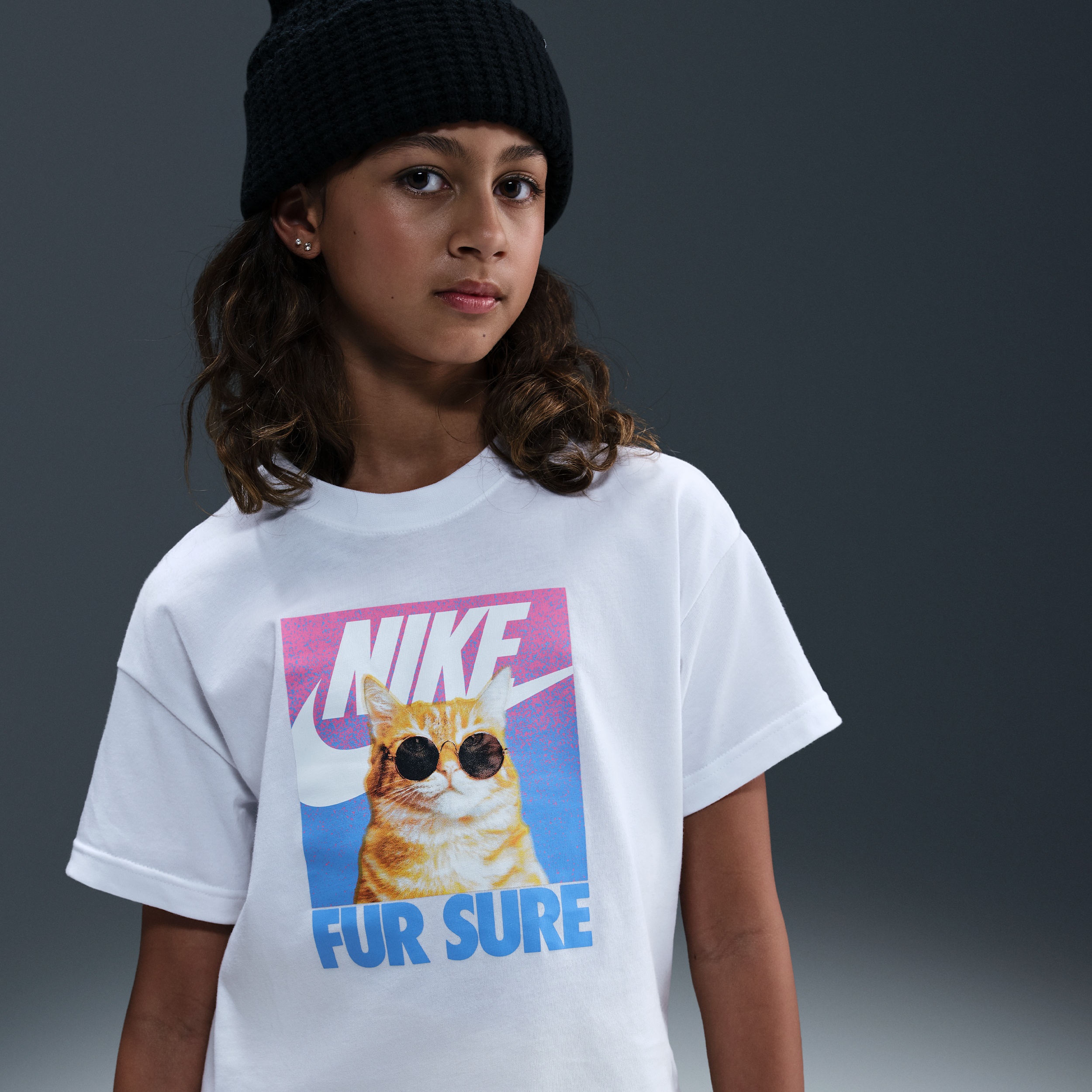 Nike Sportswear Big Kids' (Girls') T-Shirt in White | IM6574-100
