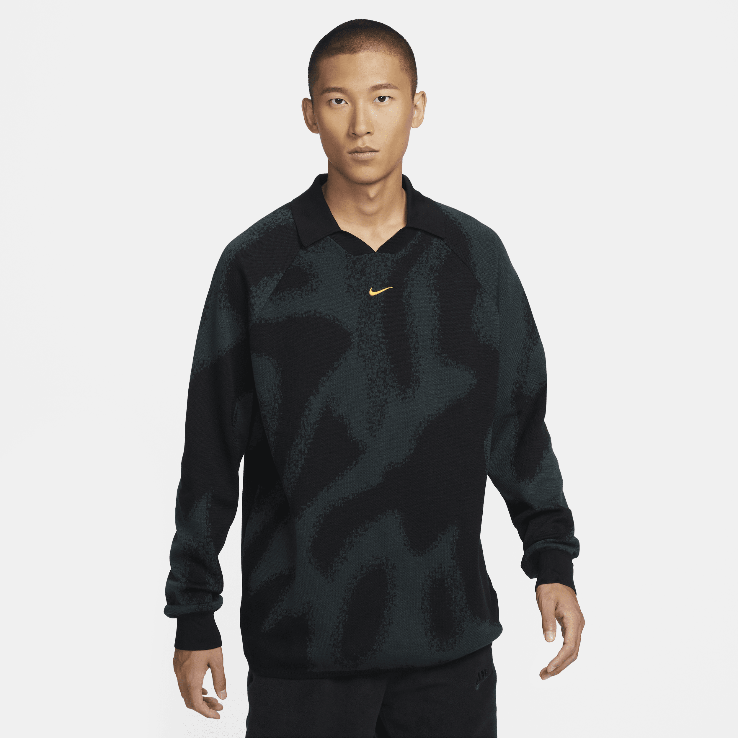 Nike Men's Culture Of Football Knit Long-sleeve Soccer Sweater In Green
