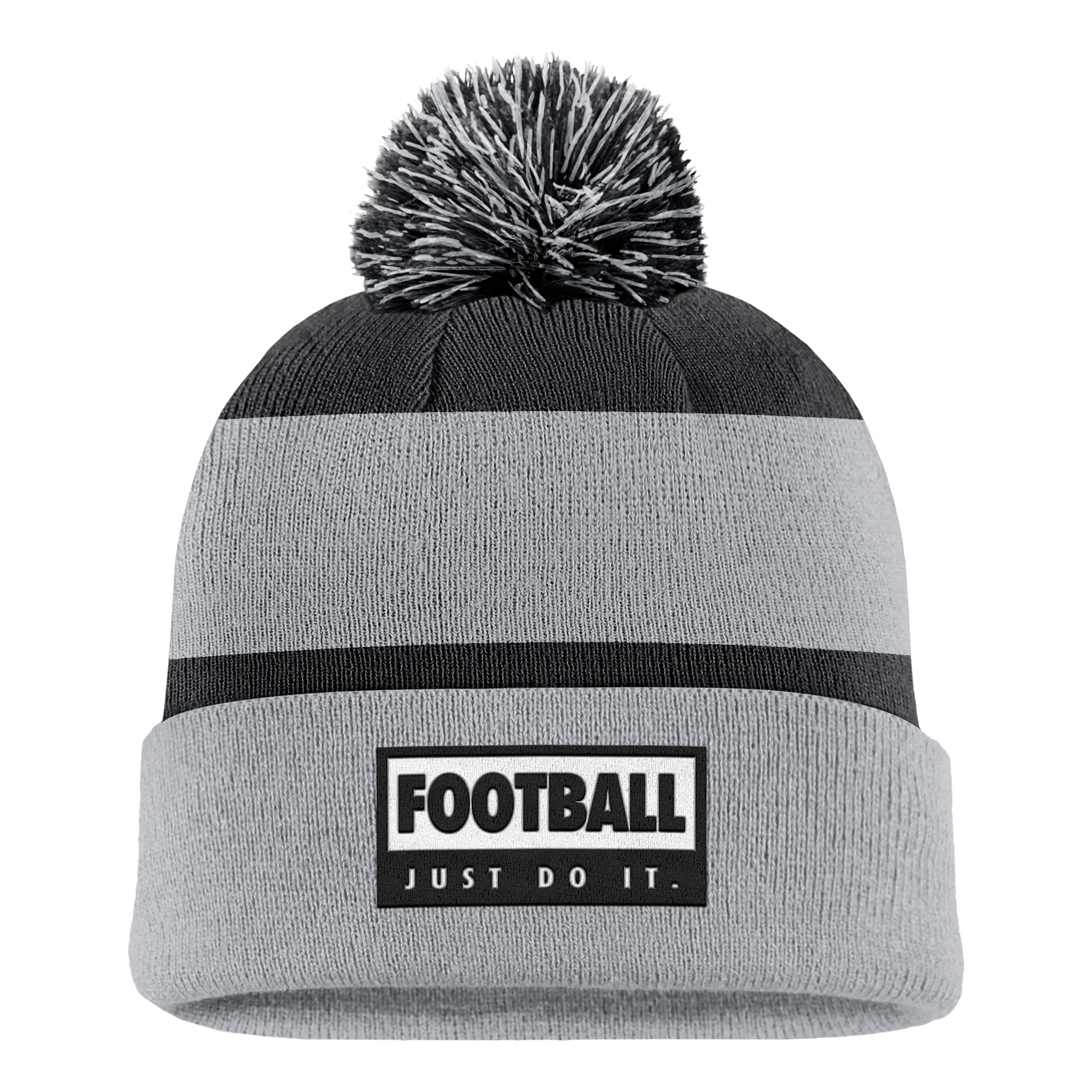Nike Unisex Swoosh Peak Football Beanie In Grey