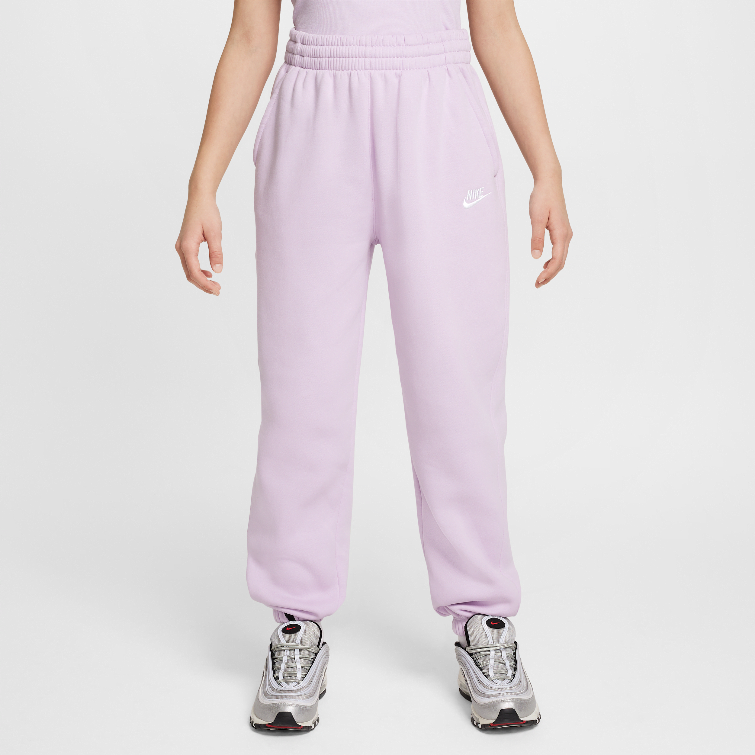 Nike Sportswear Club Fleece Big Kids' Loose Pants In Purple