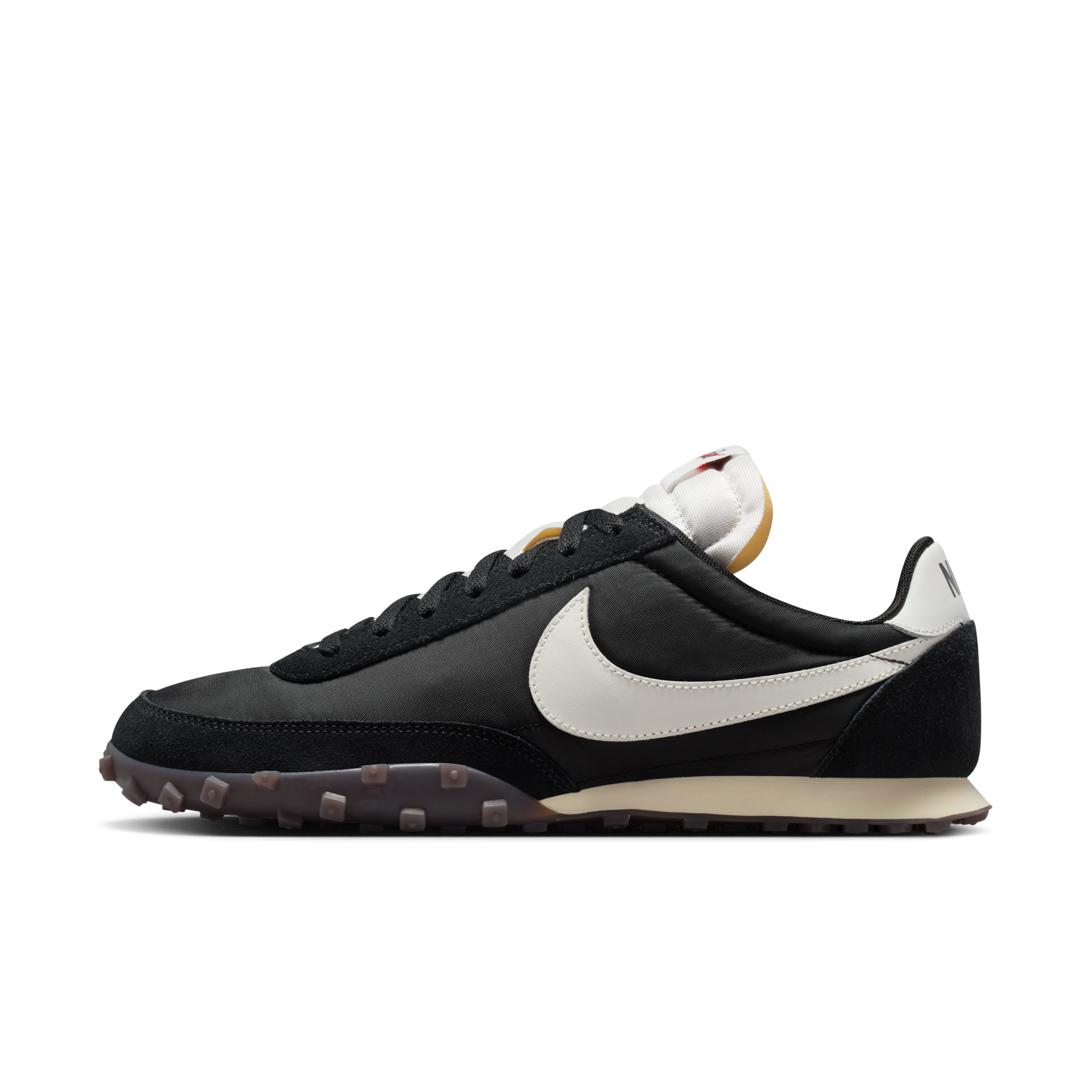 Nike Men's Waffle Racer Shoes, Size 6.5, Black/Sail Coconut Milk