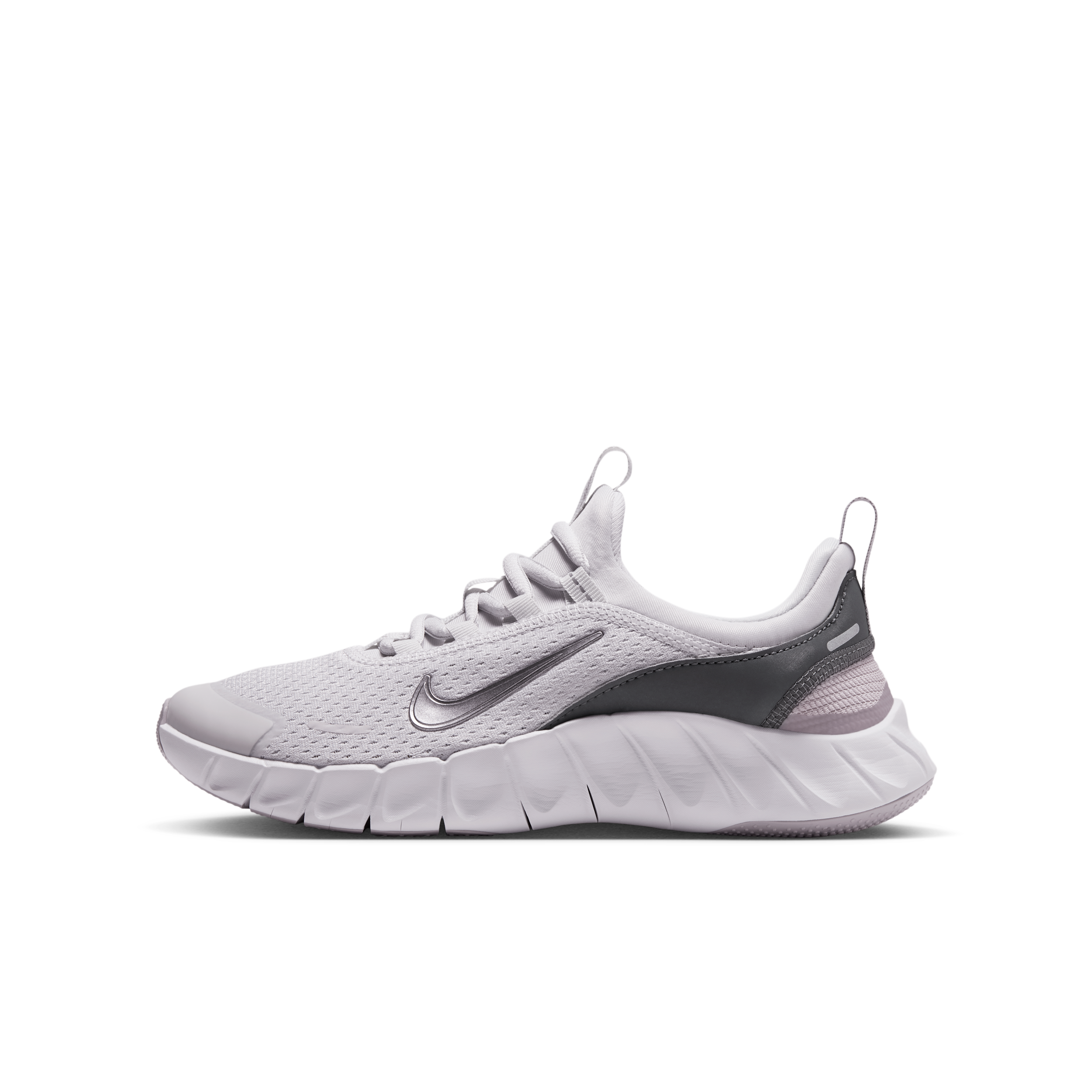 Nike Kids' Grade School Free Ride Shoes, Size 5, Gray/Purple