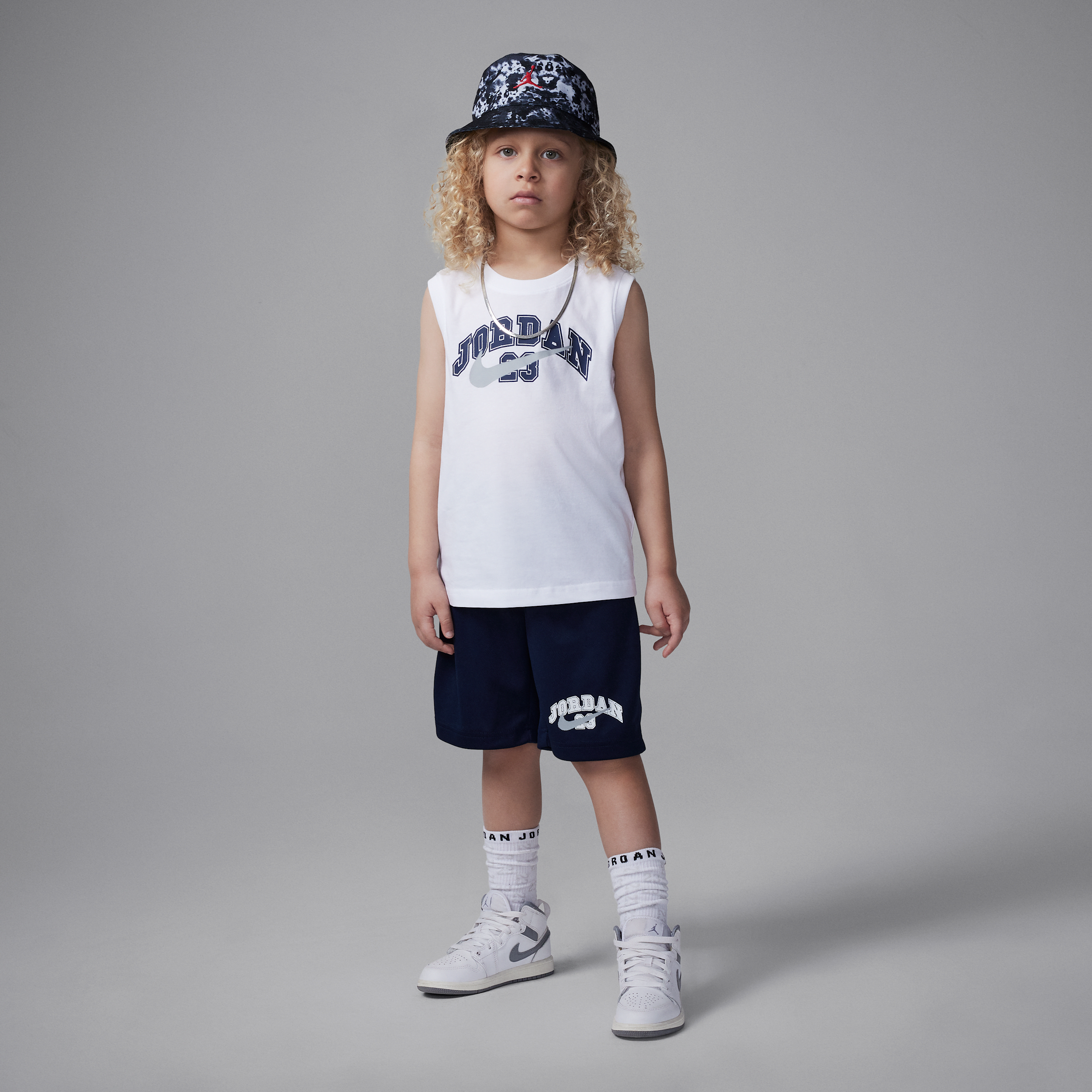 Jordan Little Kids' Mvp 23 Tank Top And Shorts Set In Blue
