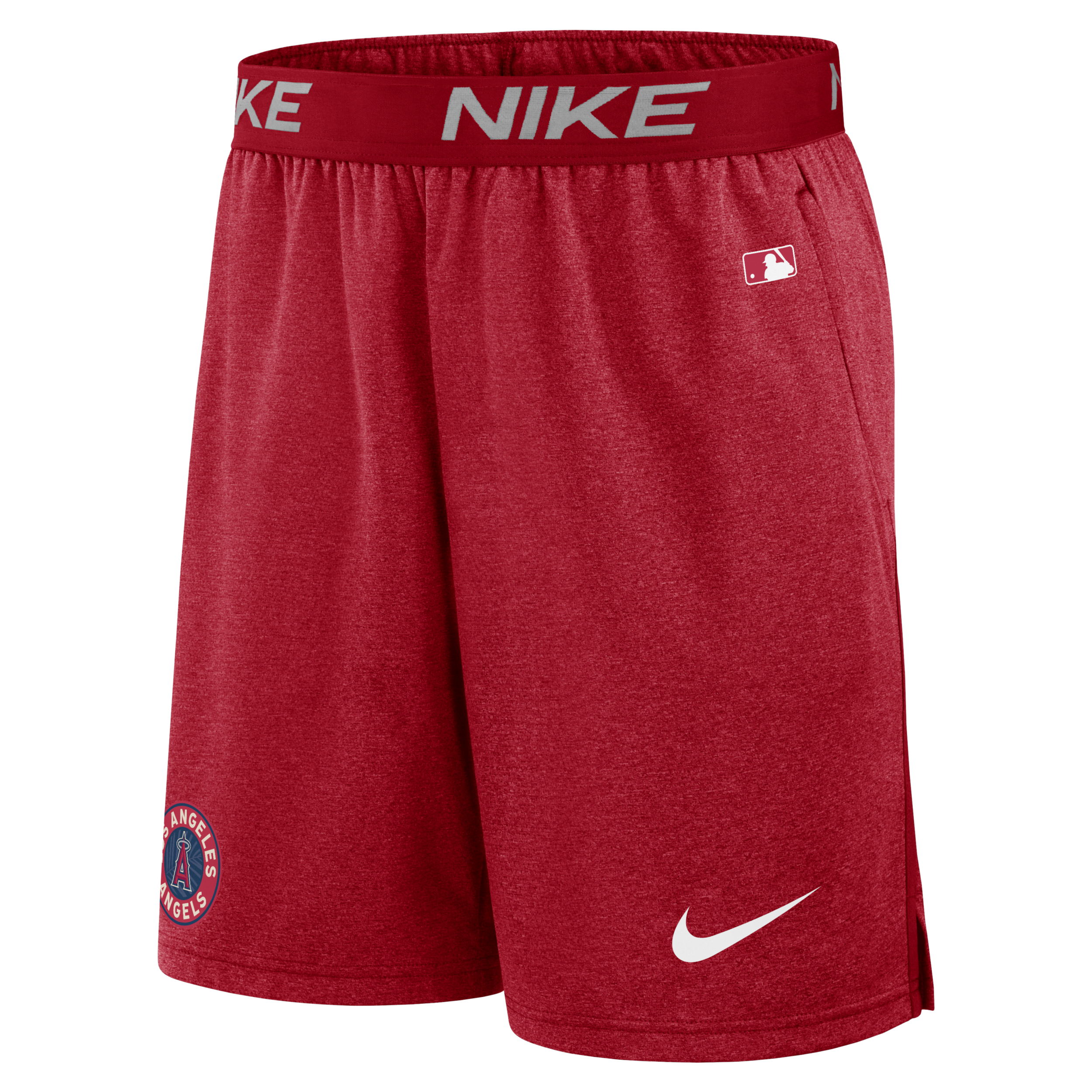 Nike Los Angeles Angels City Connect Practice Men's Dri-fit Mlb Shorts In Red