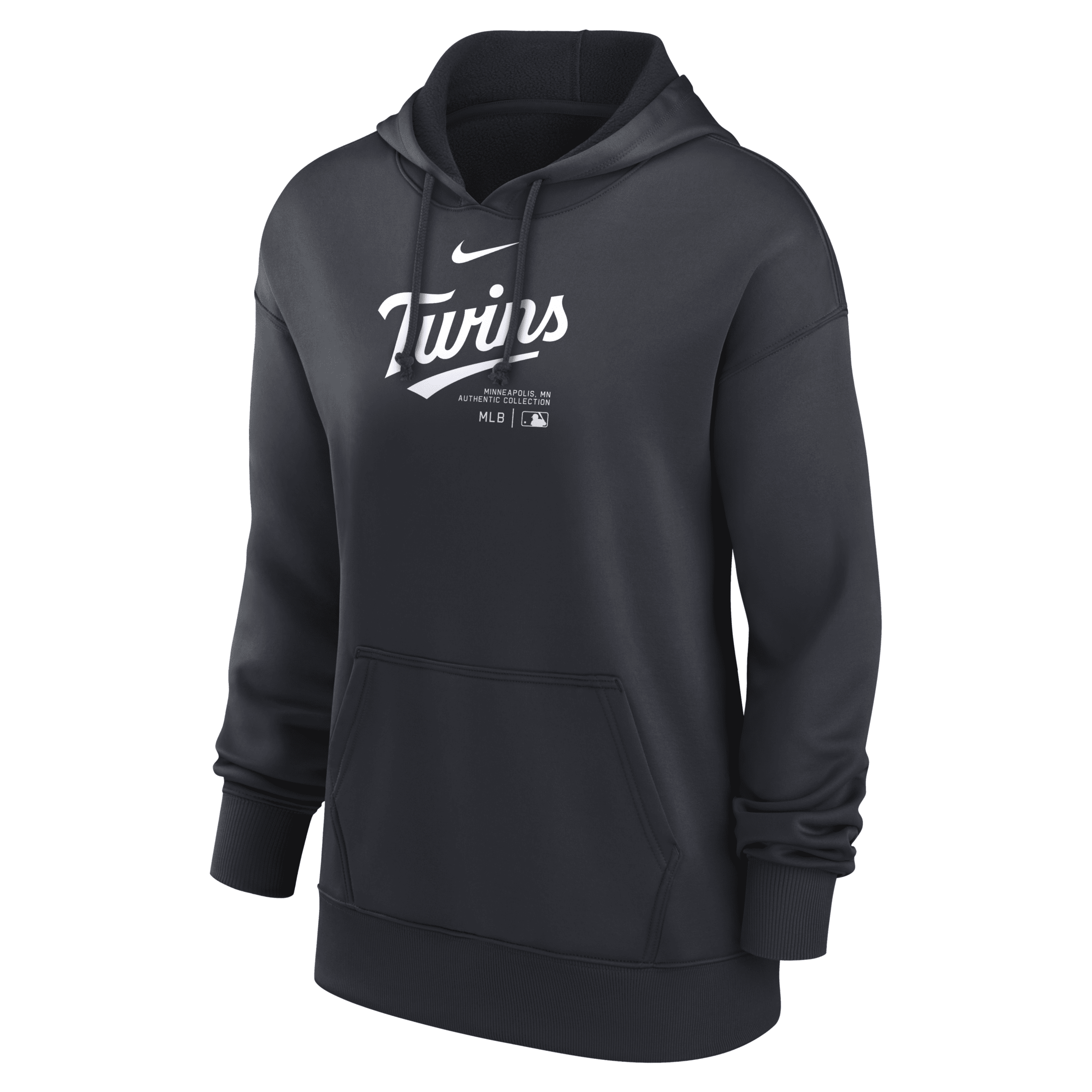 Shop Nike Minnesota Twins Authentic Collection Practice  Women's Dri-fit Mlb Pullover Hoodie In Blue