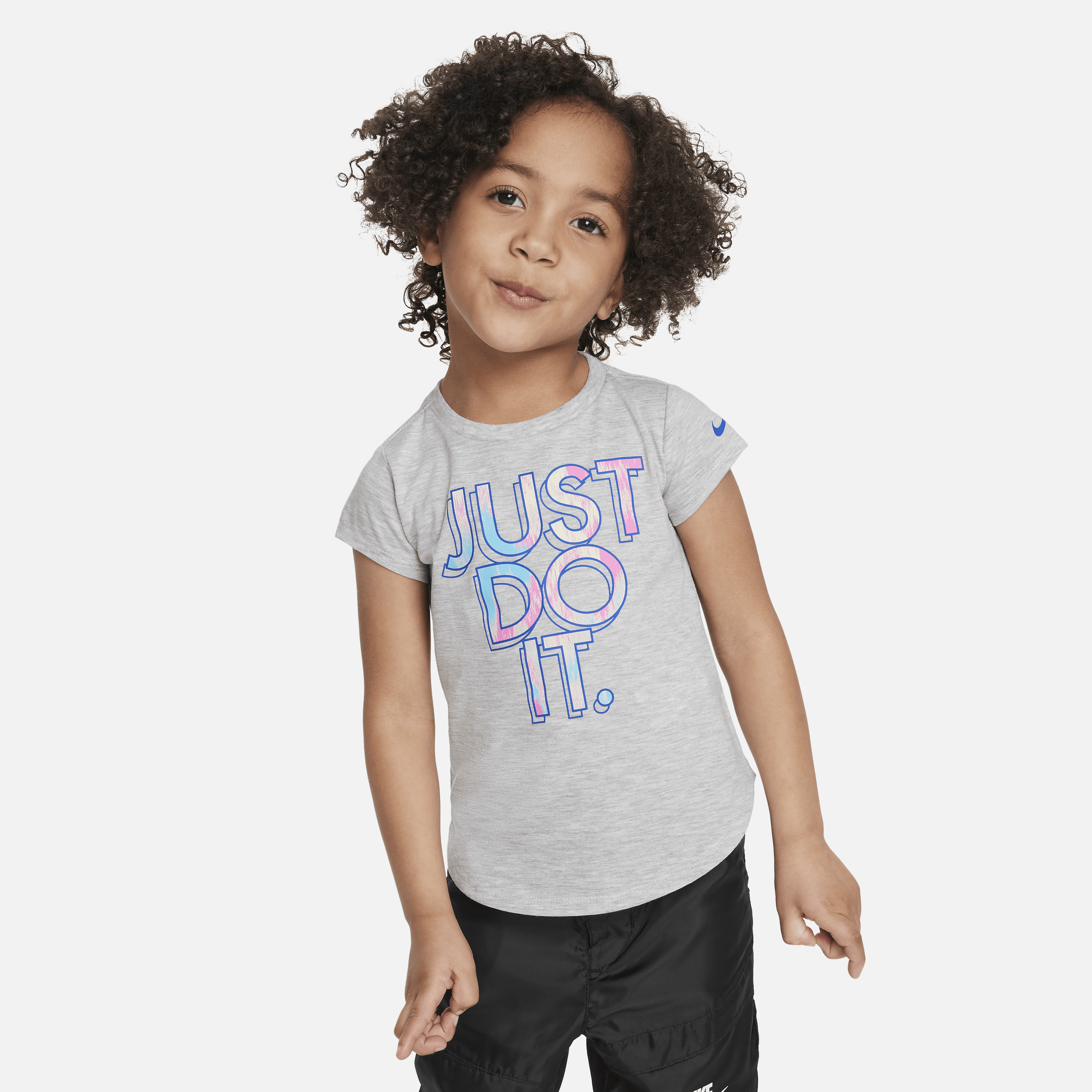 Nike Babies' Digi Dye "just Do It" Tee Toddler T-shirt In Grey