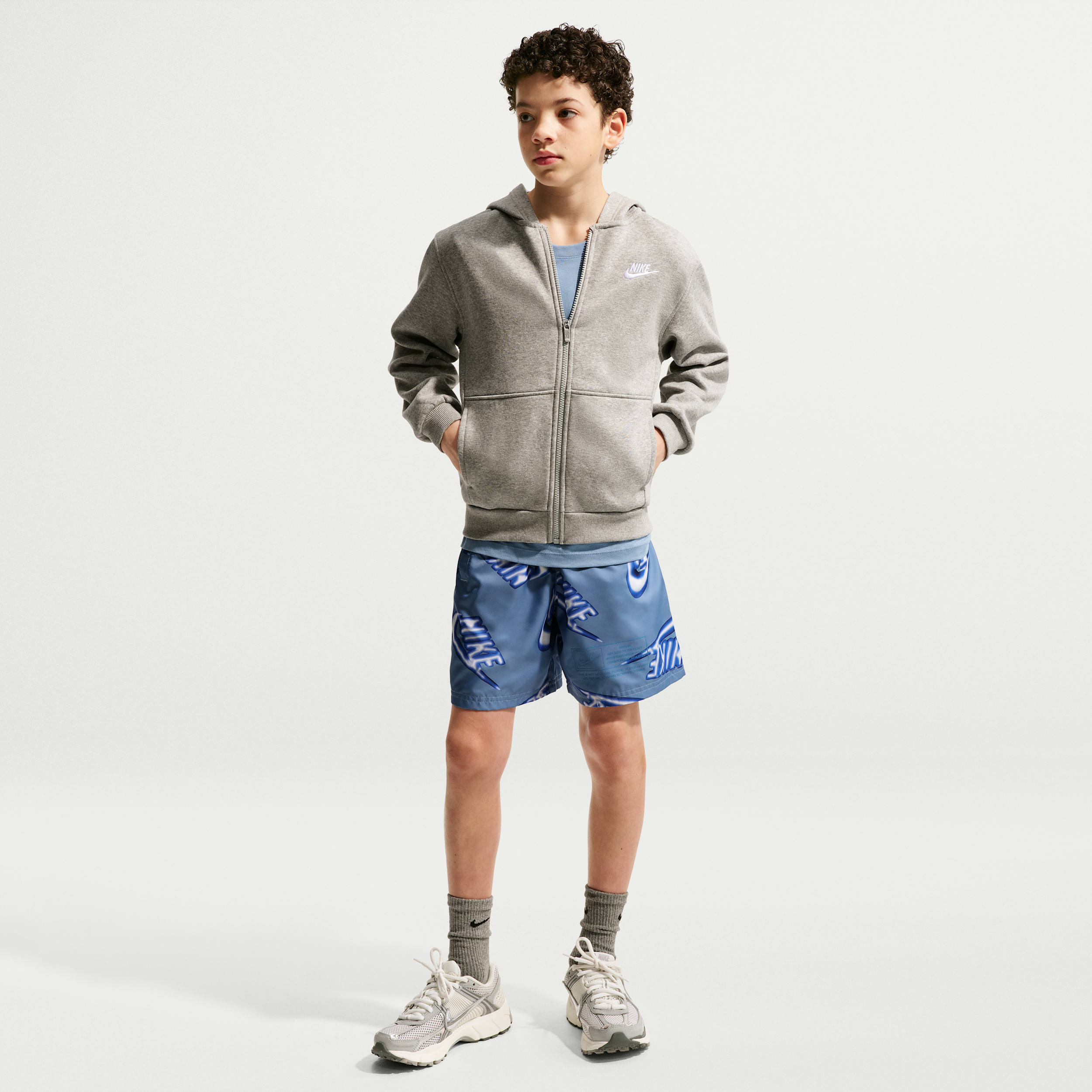 Nike Sportswear Club Woven Big Kids' 6" Shorts in Blue | IF2754-486